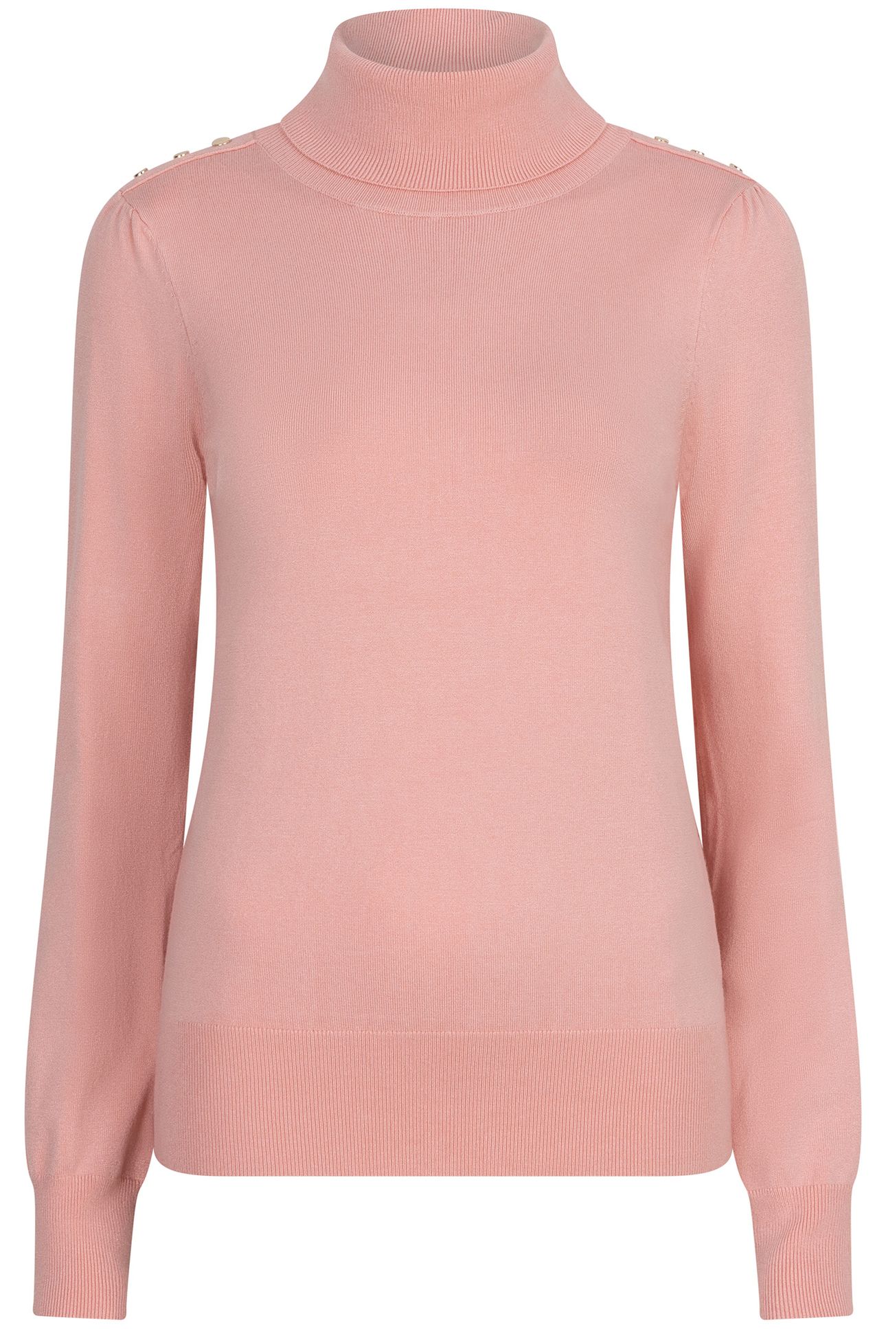 SWEATER FANCY DETAIL SHLDR BASIC KNIT BLUSH 4