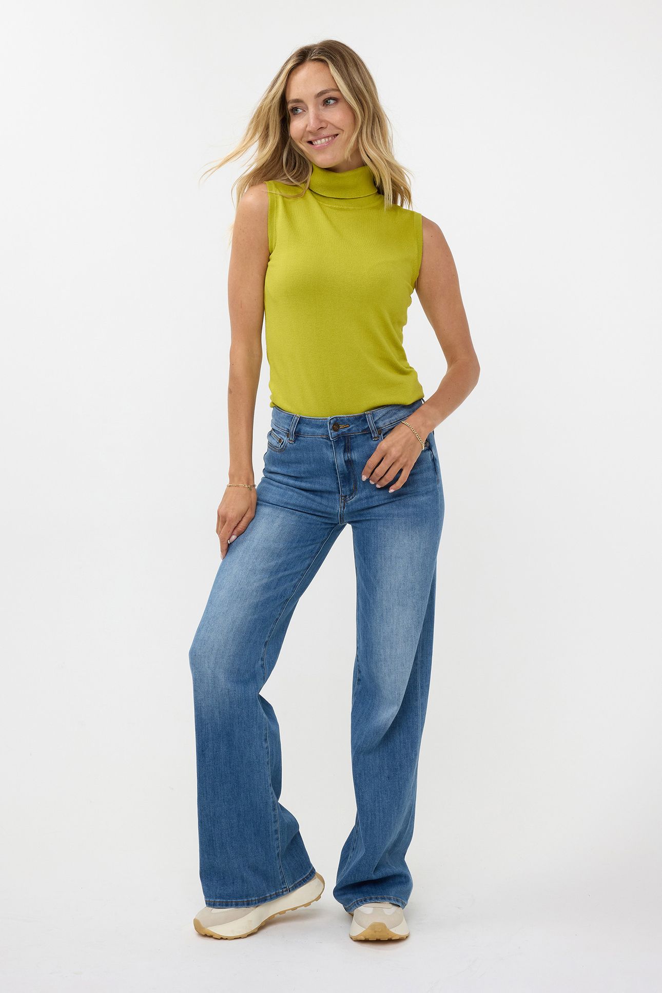SWEATER SLV/LSS COL BASIC KNIT MATCHA GREEN 2