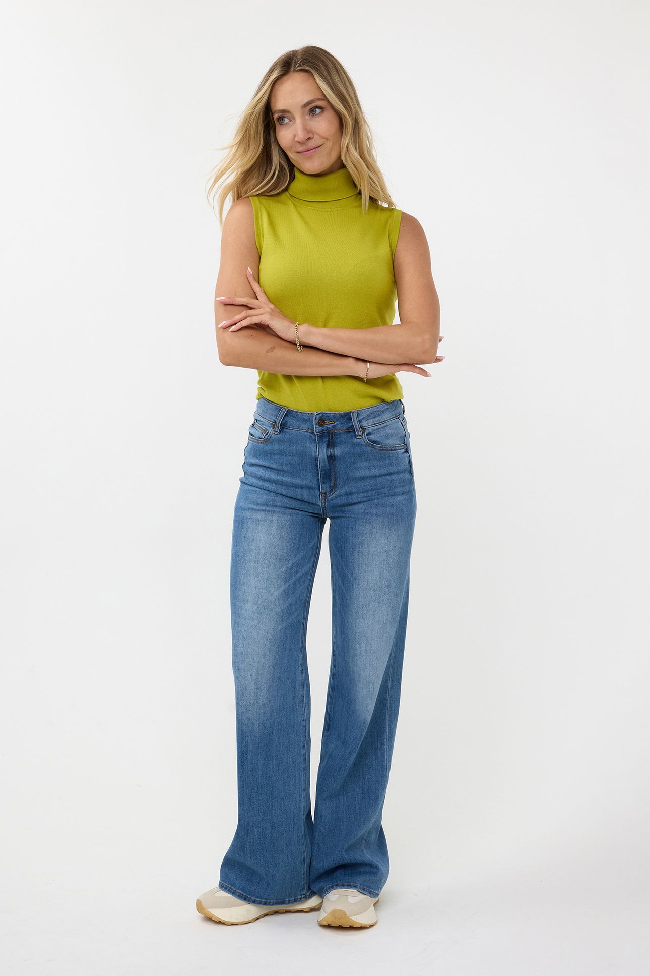 SWEATER SLV/LSS COL BASIC KNIT MATCHA GREEN 3