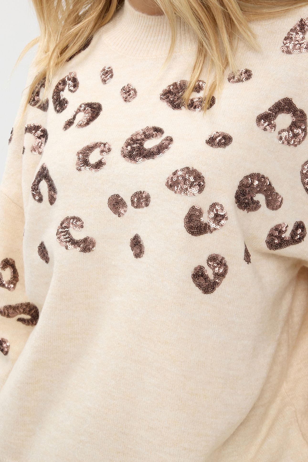 SWEATER ANIMAL SEQUINS BEIGE 6