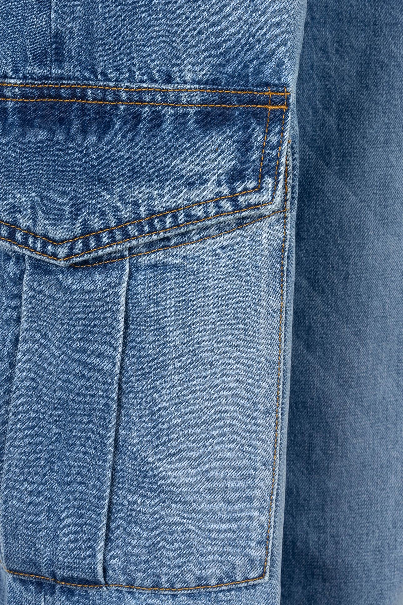TROUSERS JEANS CARGO WIDE LEG JEANS BLUE 9