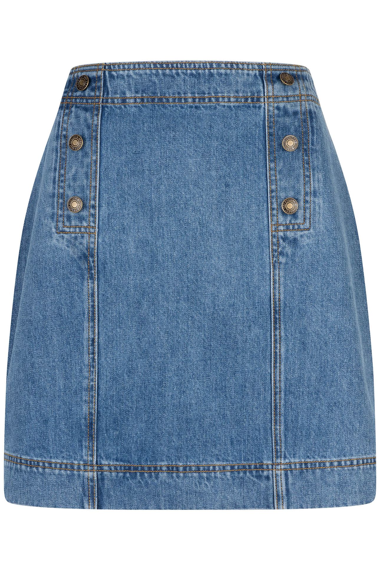 SKIRT DENIM BUTTONS JEANS BLUE 7