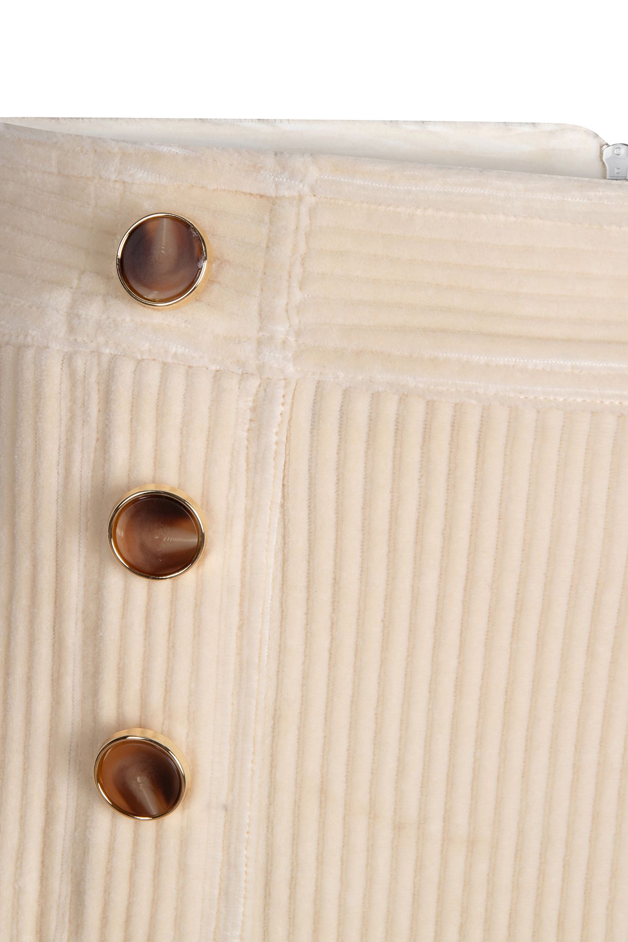 SKIRT RIB BUTTONS OFF WHITE 10