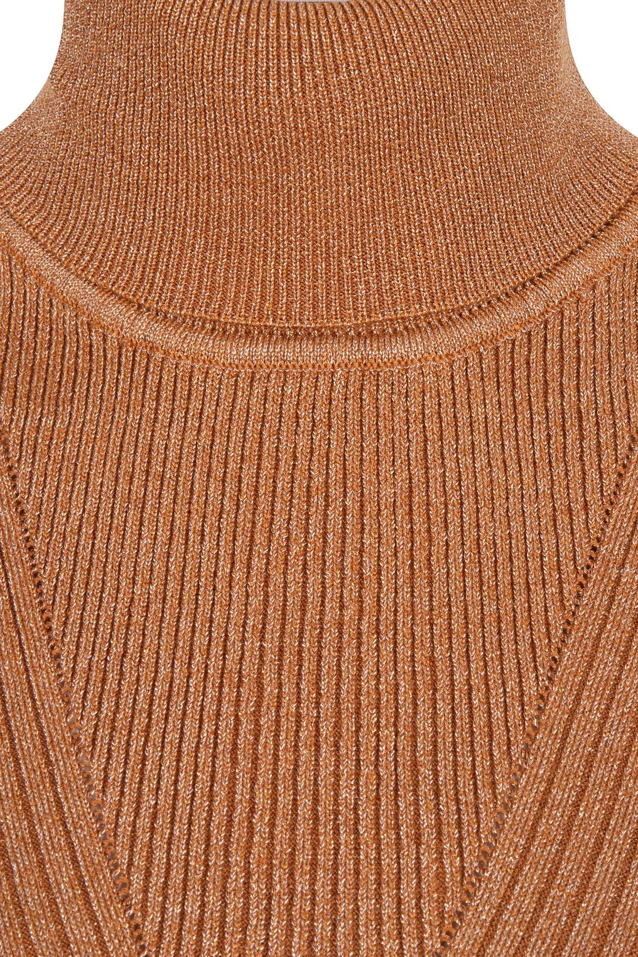 TOP SLV/LSS COL LUREX CARAMEL 7