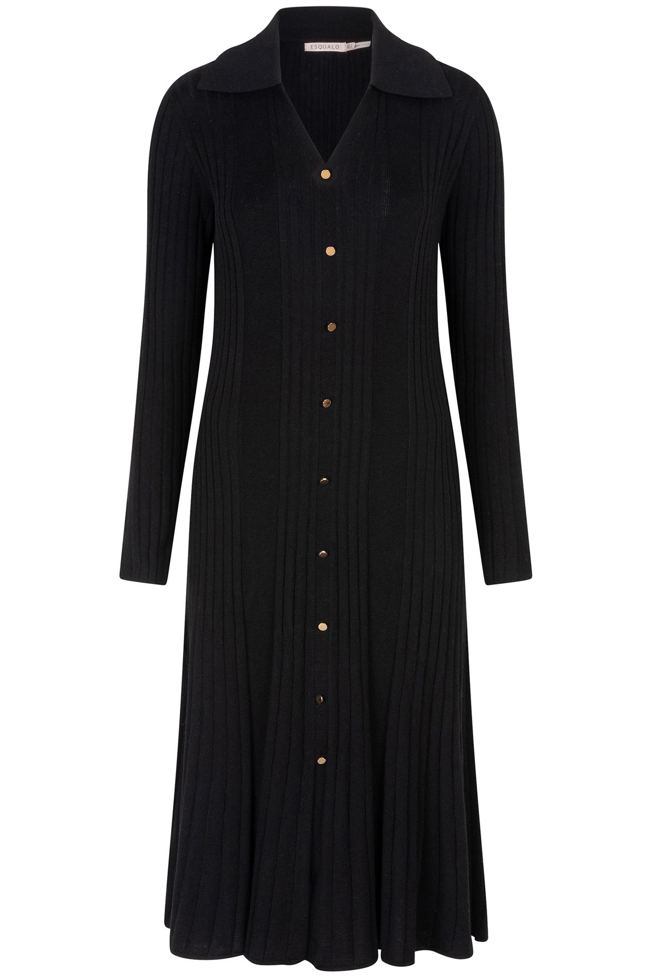 DRESS RIB BUTTON CLOSURE BLACK 4