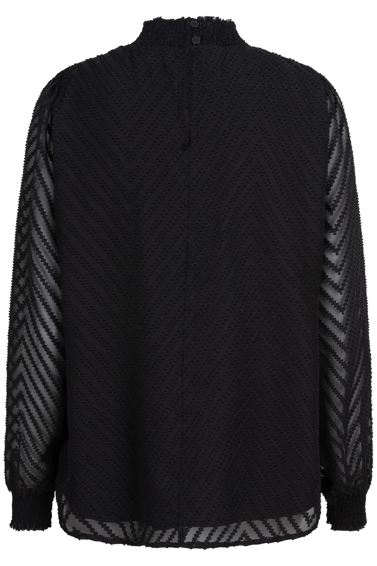 BLOUSE ALLOVER ZIGZAG PLUMETIS BLACK 5