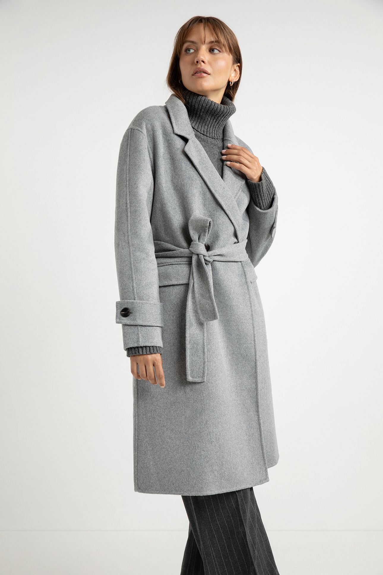 SANDRO COAT STEEL GREY MELANGE 1