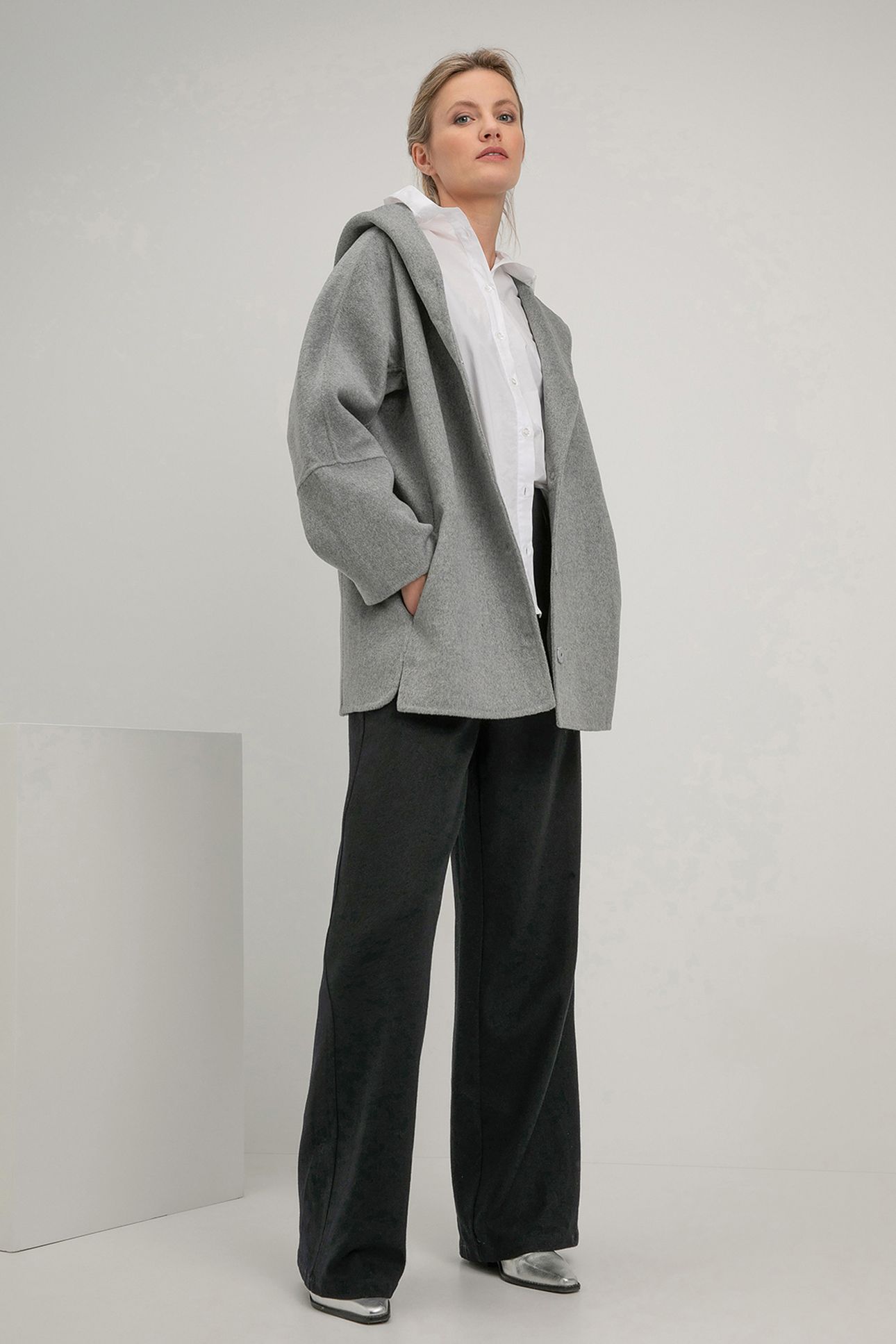 HELENA COAT STEEL GREY MELANGE 2