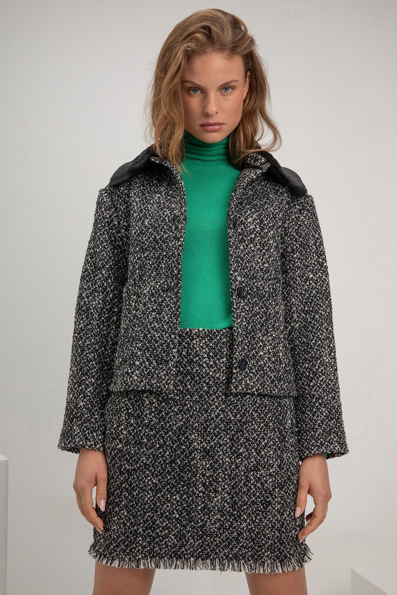 STEPHANIE JACKET STEEL GREY MELANGE 1