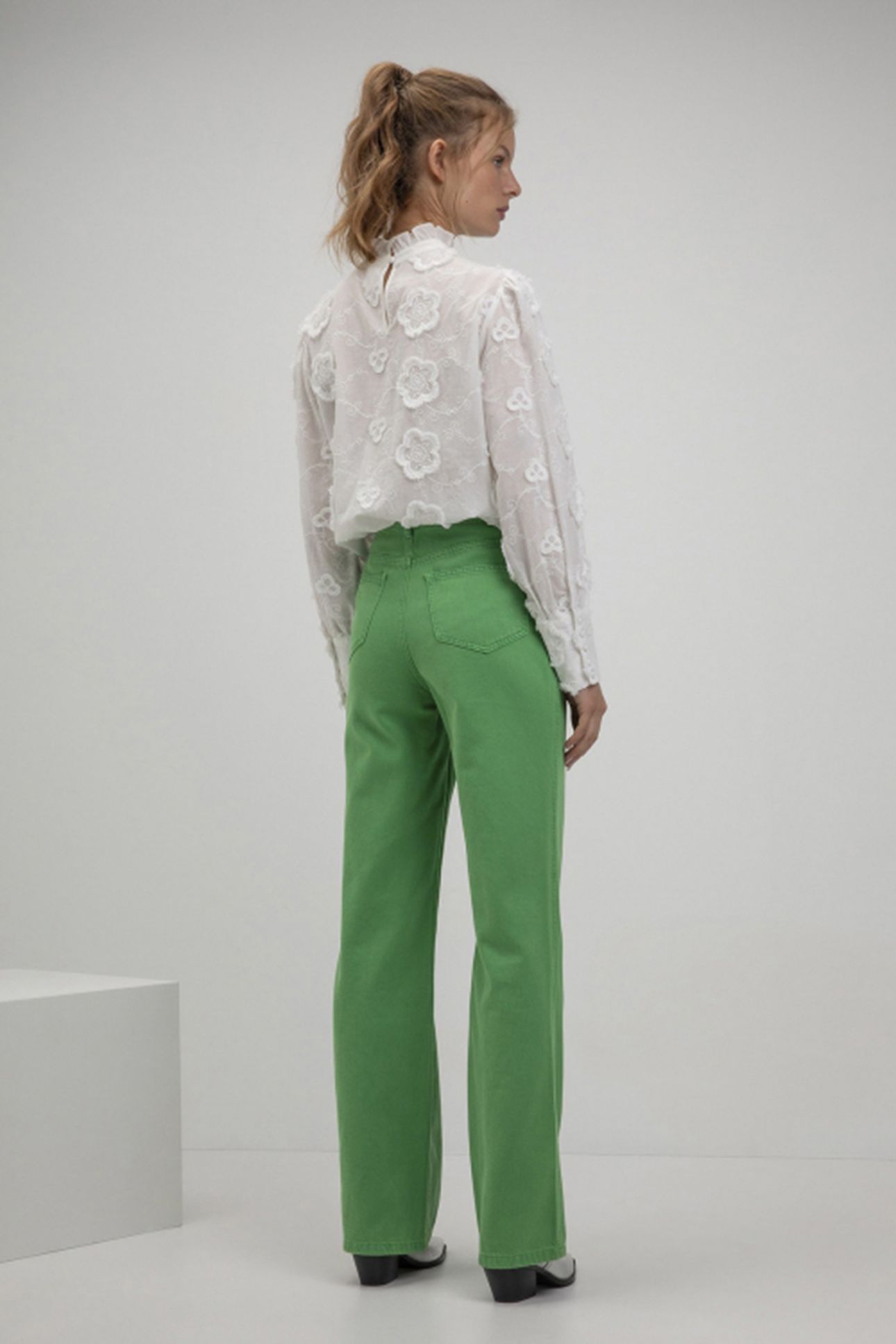 SERGE PANTS PARROT GREEN 3