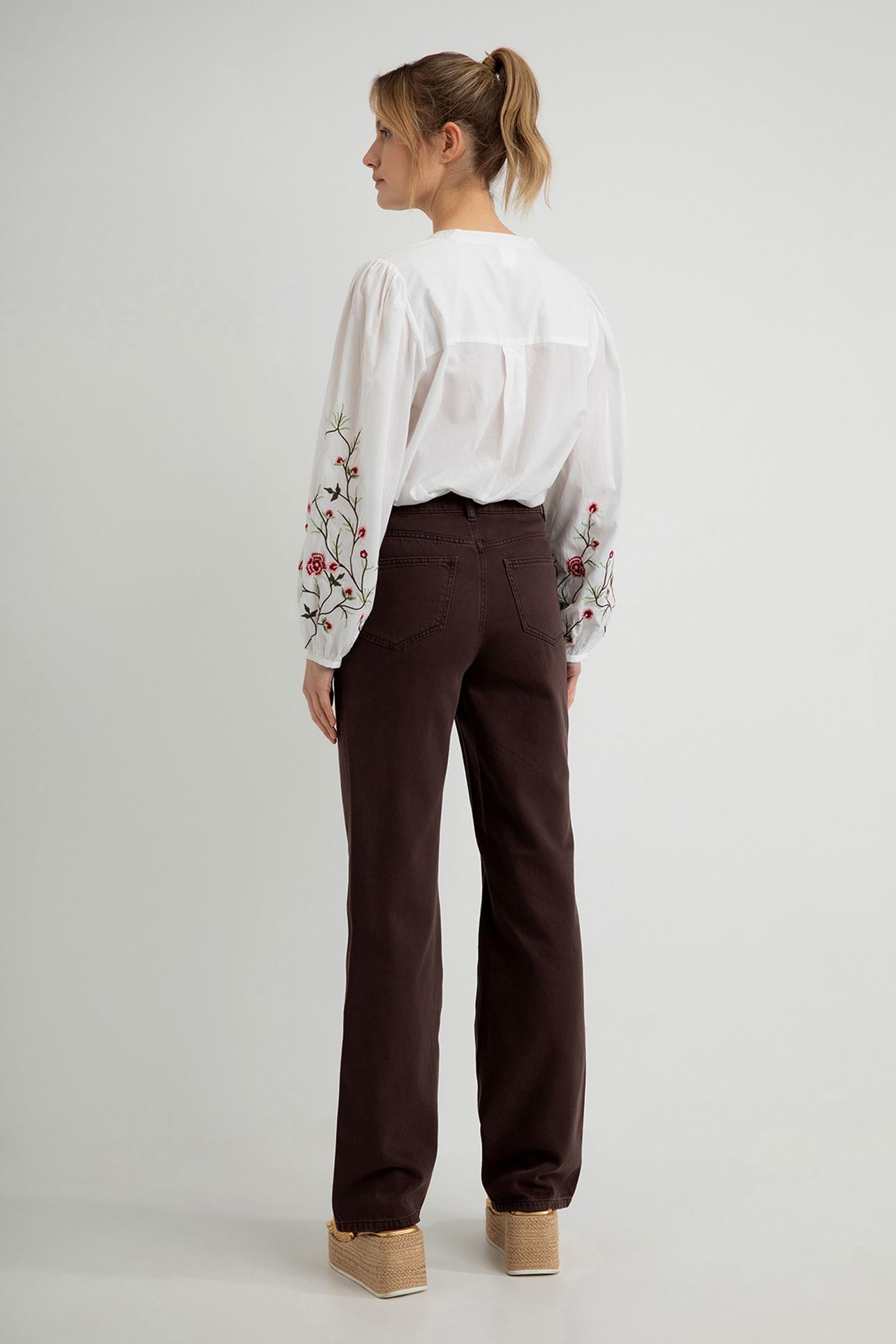SERGE PANTS DARK BROWN 3