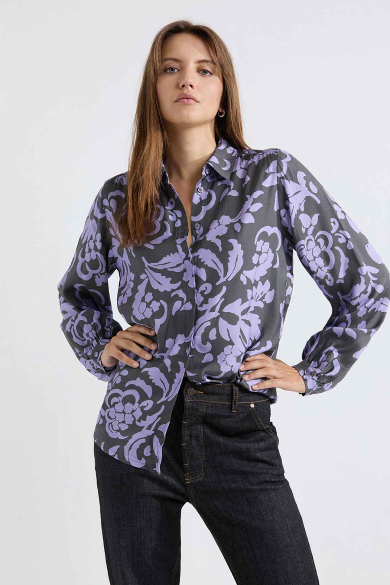 ARMAND BLOUSE LILAC PRINT 1