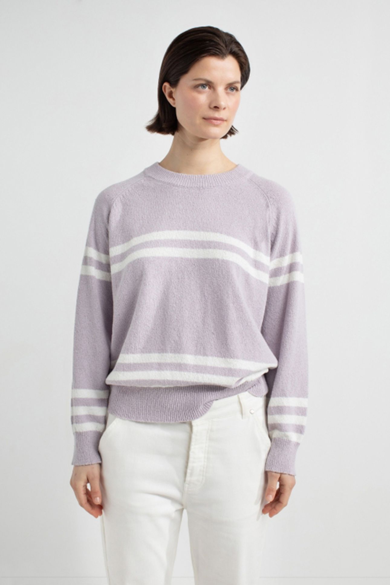 JOE SWEATER LIGHT LILAC STRIPE 1