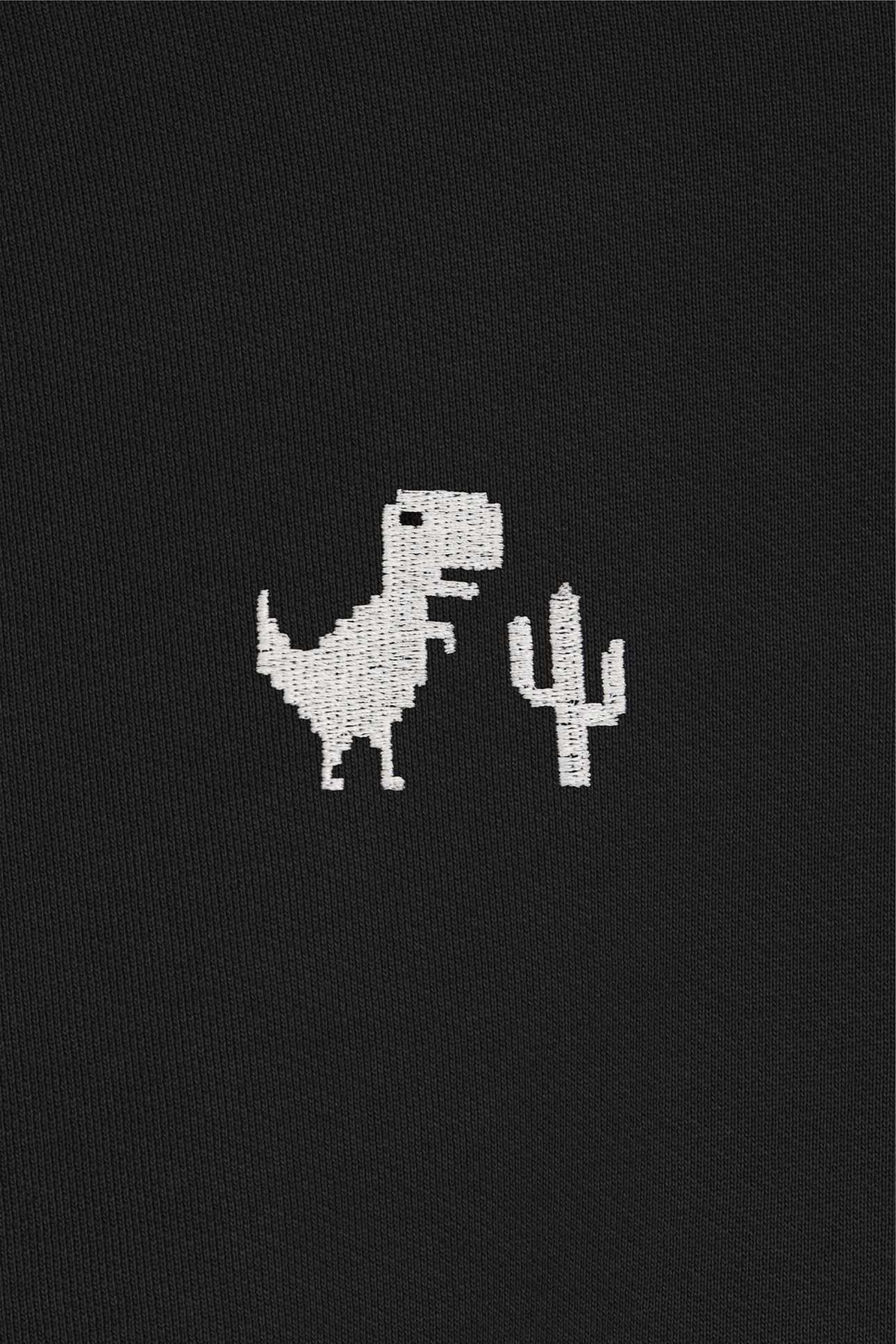 SWEATSHIRT BLACK 8BIT DINO 4