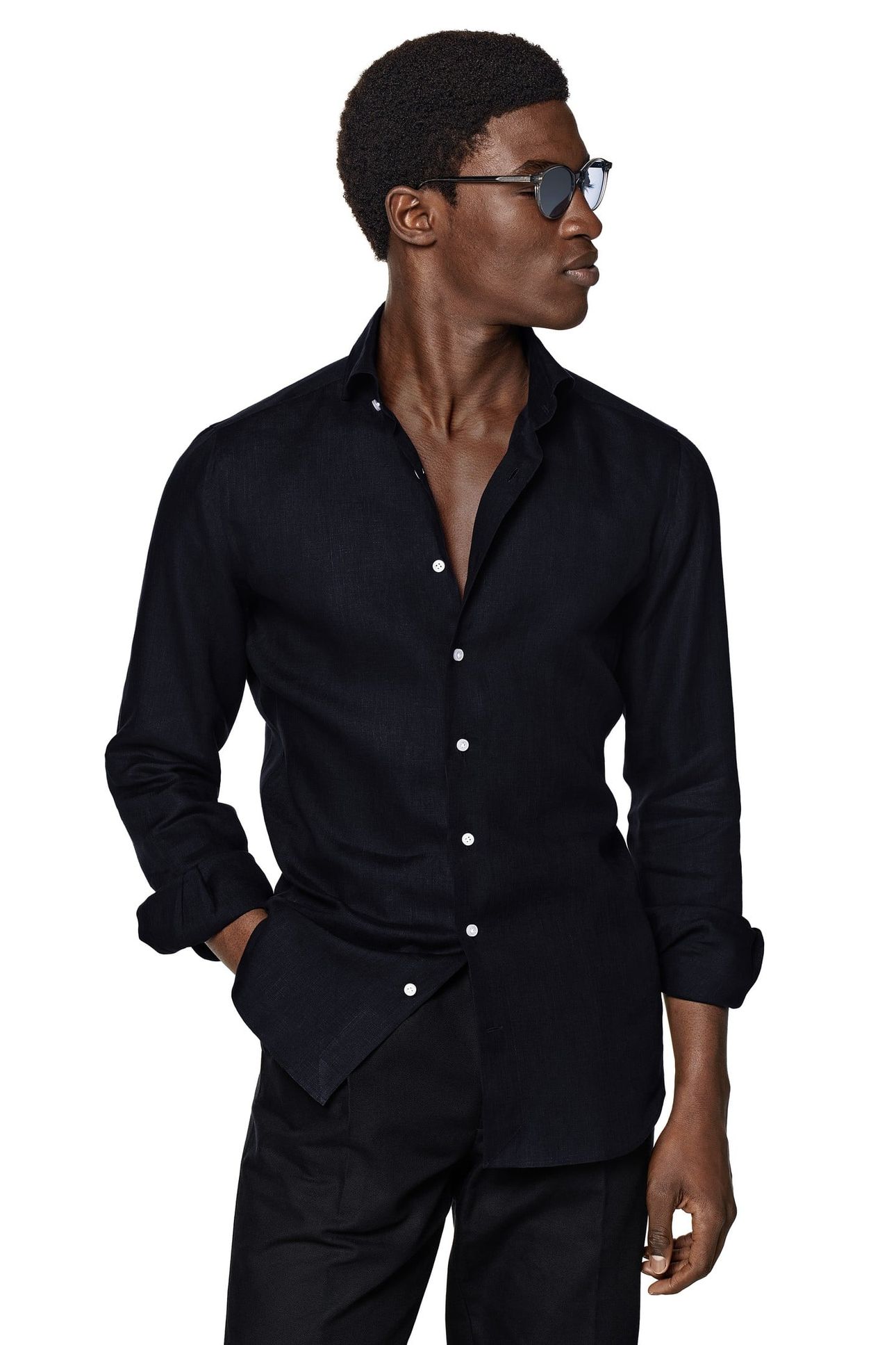 PURE LINEN NAVY 1