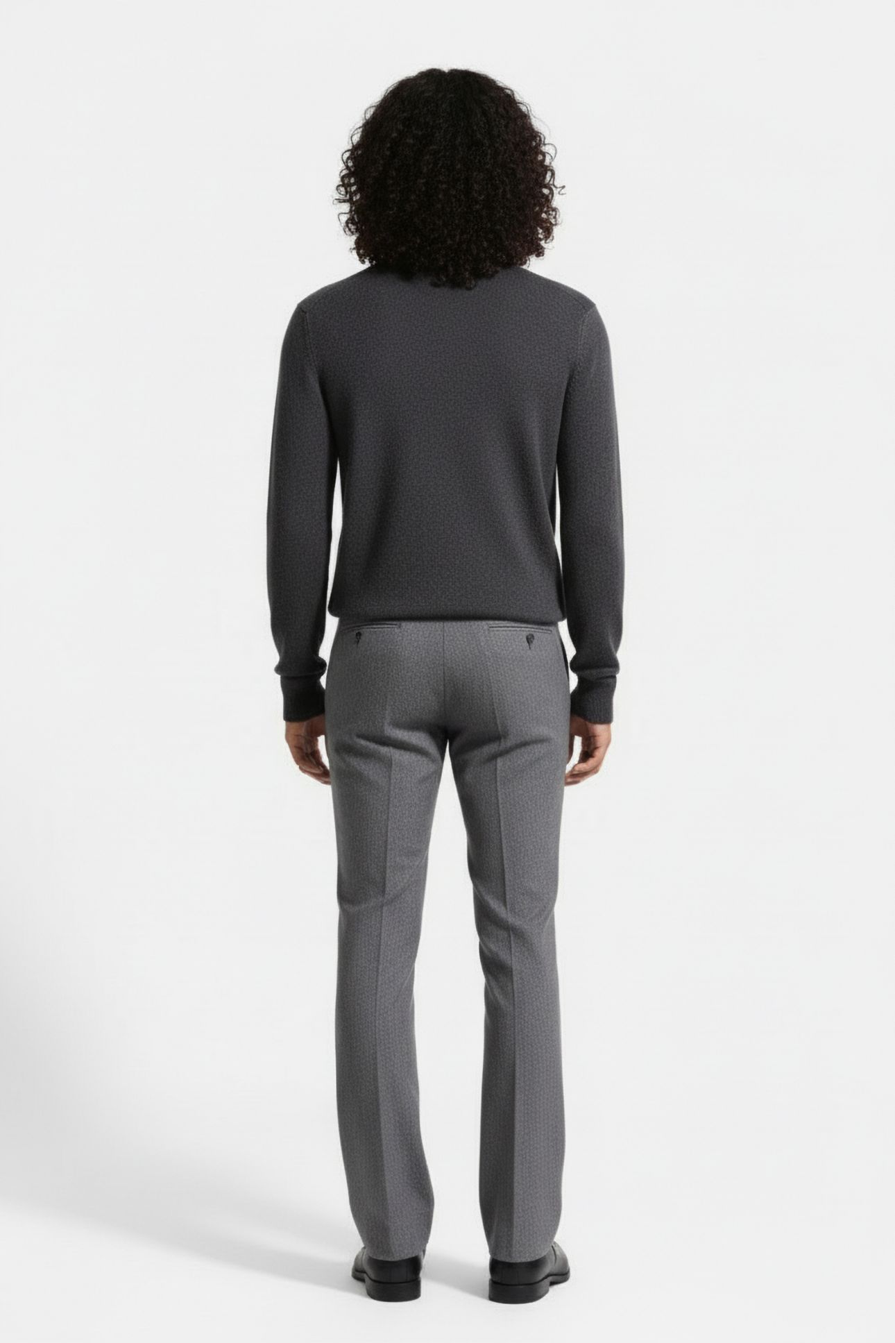 PIMA ORGANIC COTTON CASHMERE JUMPER DARK GREY HEATHER 2