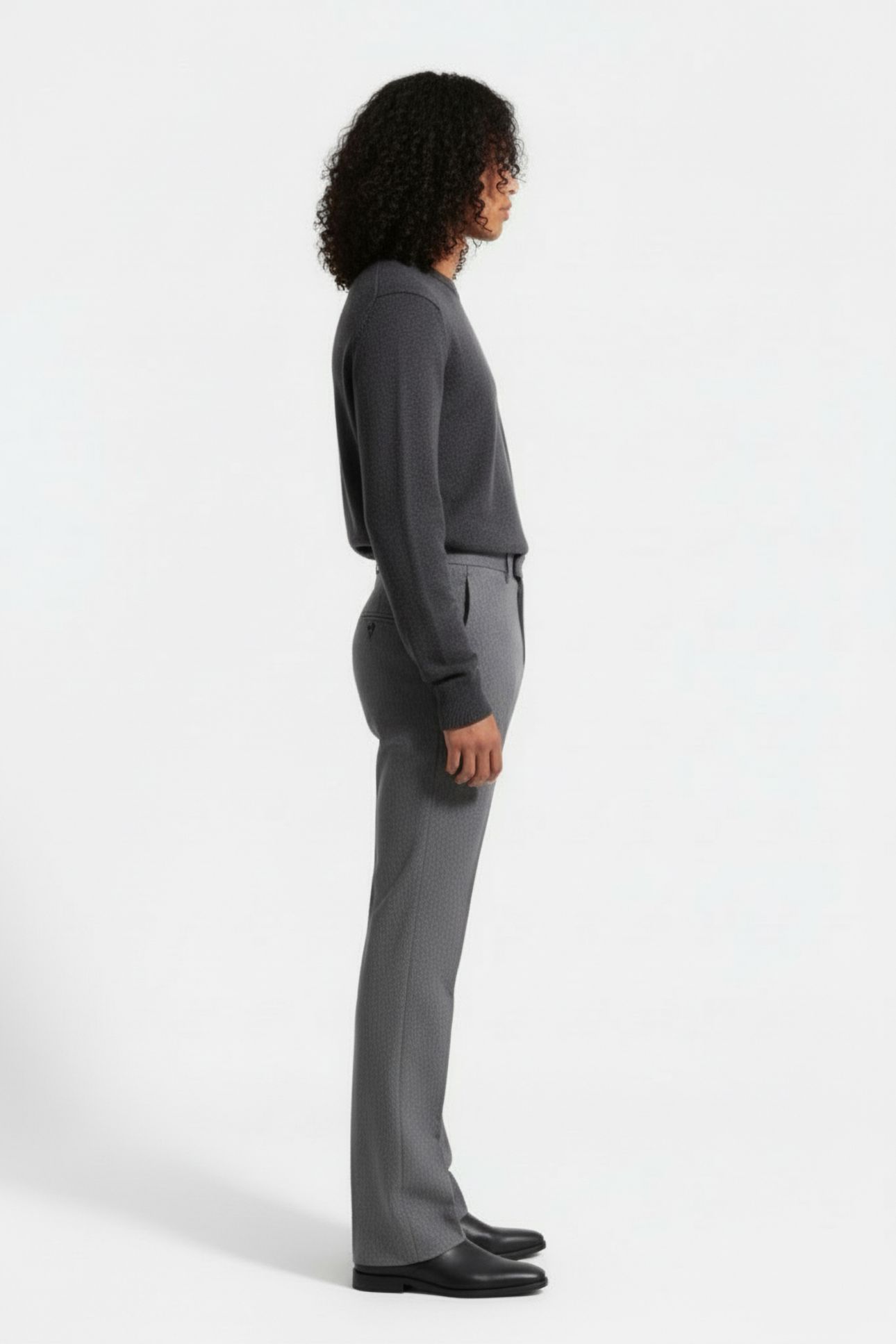 PIMA ORGANIC COTTON CASHMERE JUMPER DARK GREY HEATHER 3
