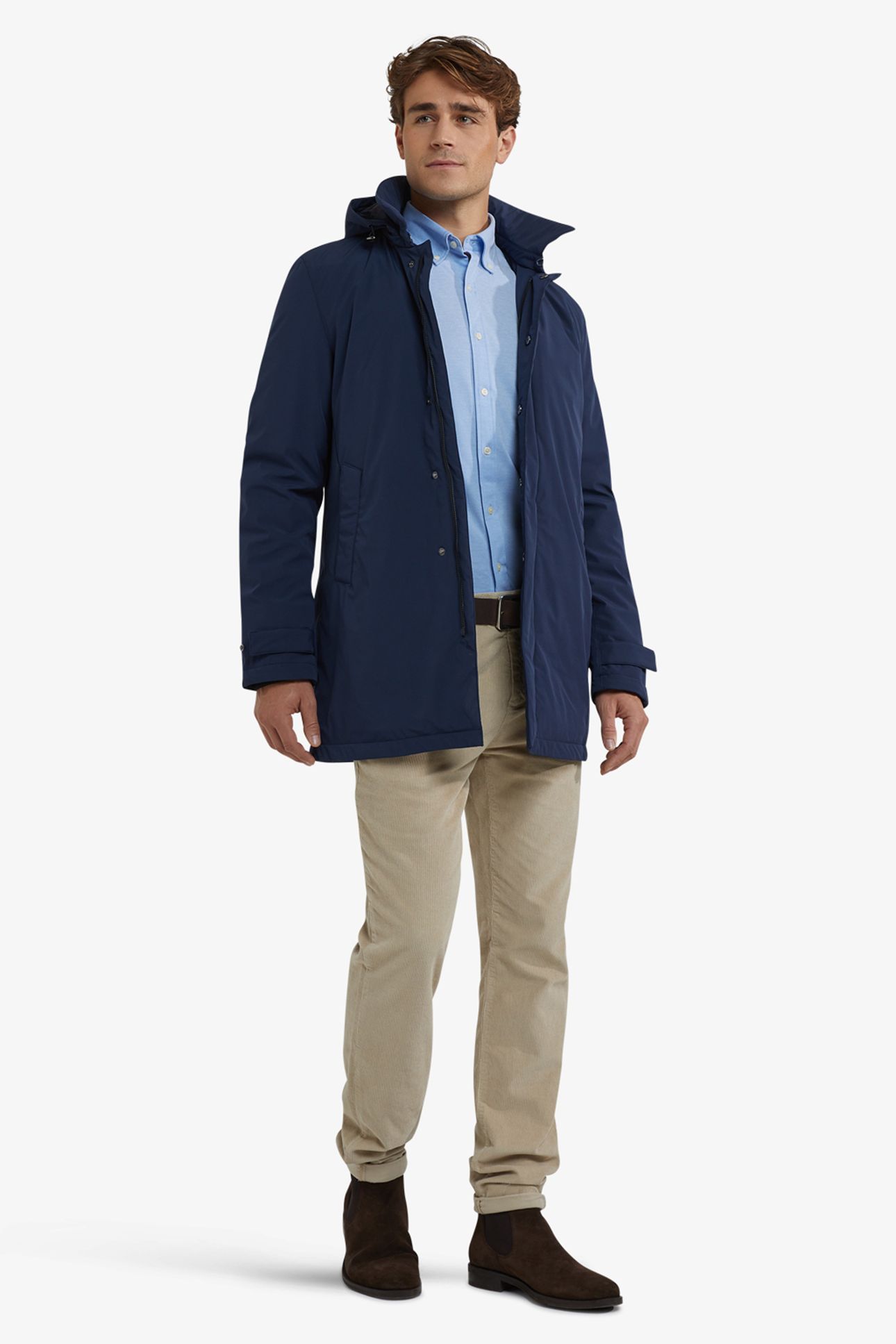 HOODED RAINCOAT NAVY 2
