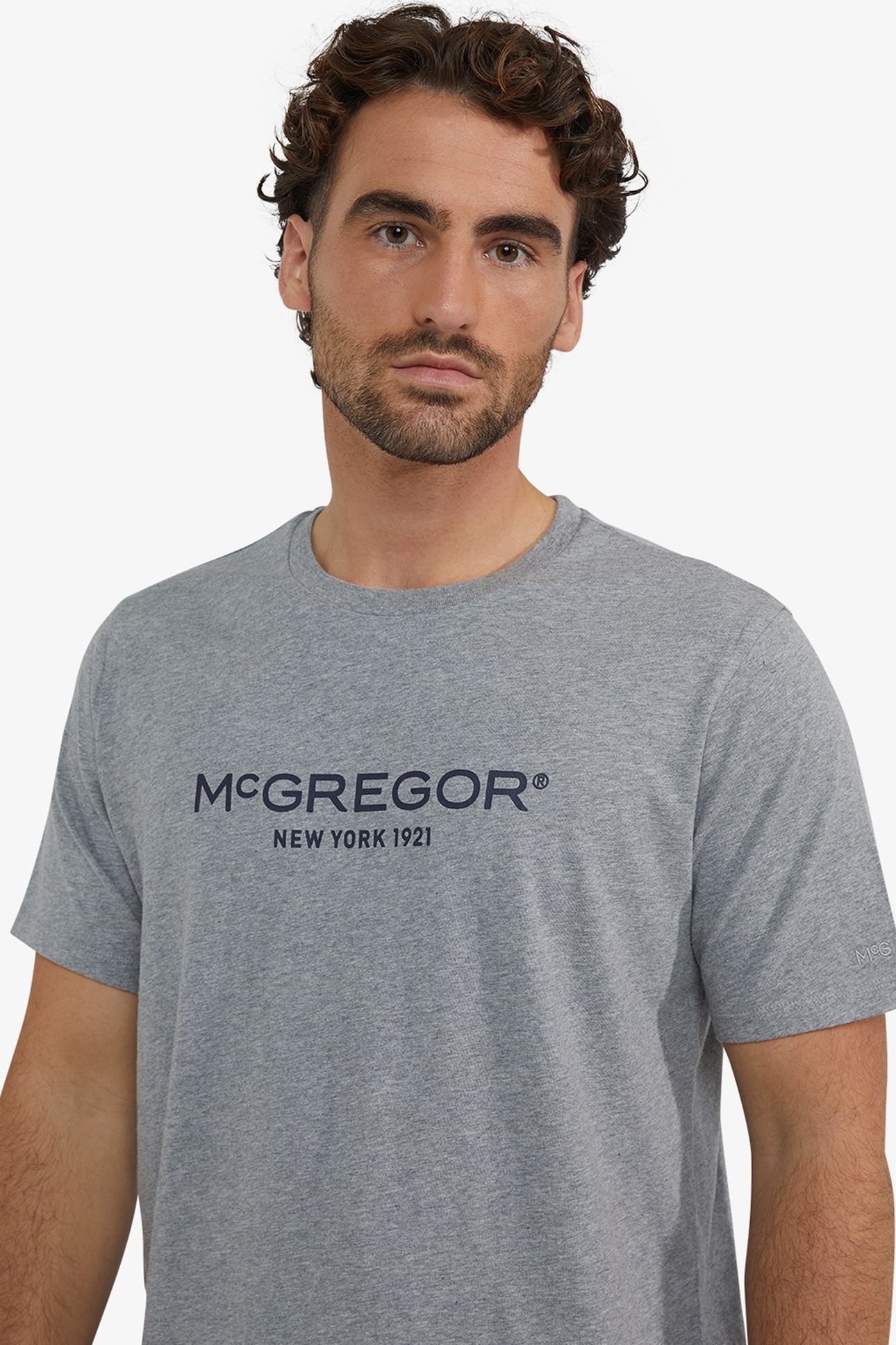 ESSENTIAL LOGO TEE MEDIUM GREY MELANGE 6
