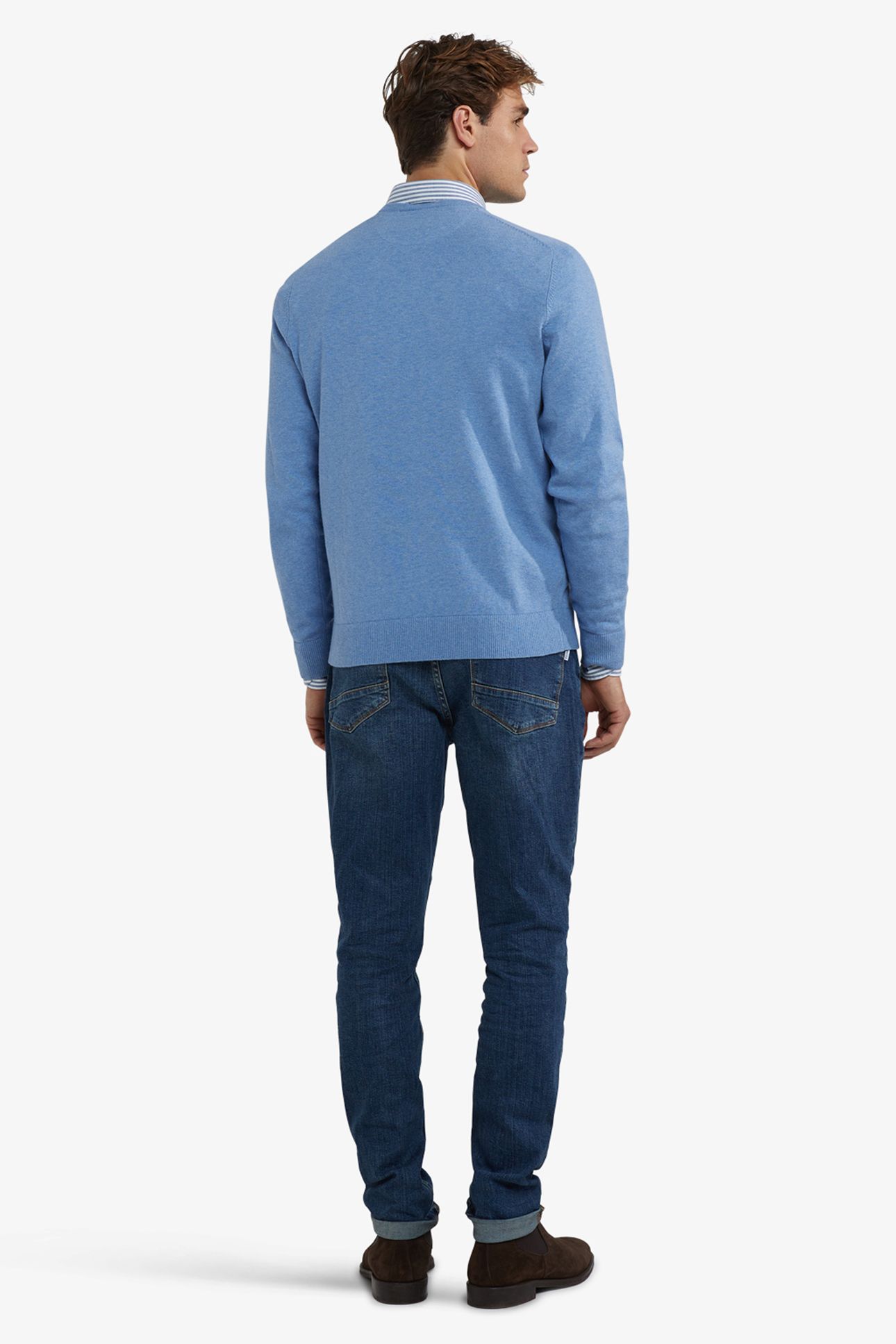 V-NECK SWEATER ICE BLUE 3