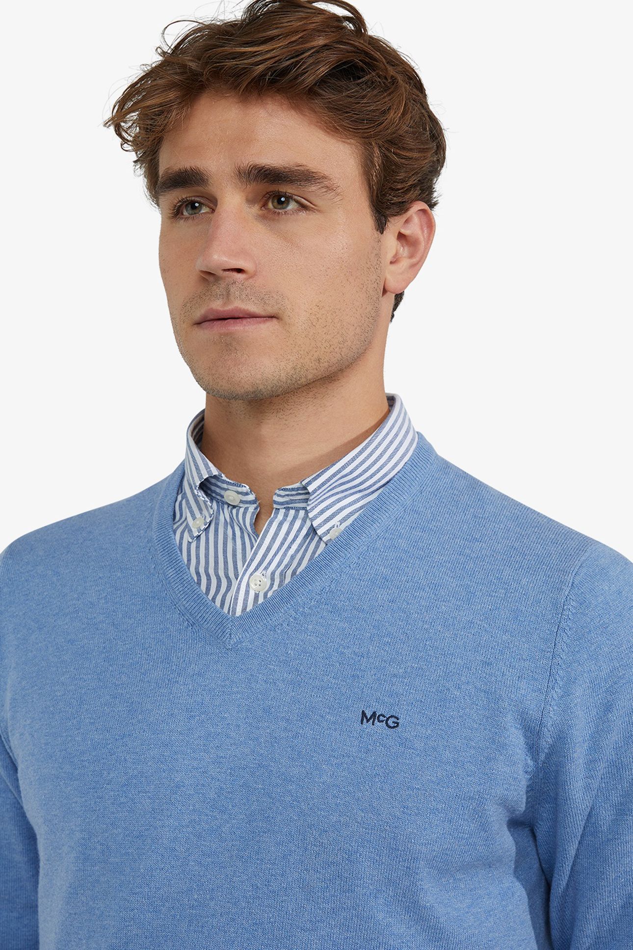 V-NECK SWEATER ICE BLUE 4