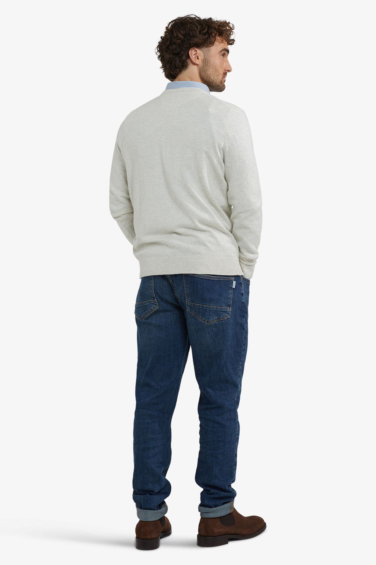 V-NECK SWEATER OFF WHITE 3