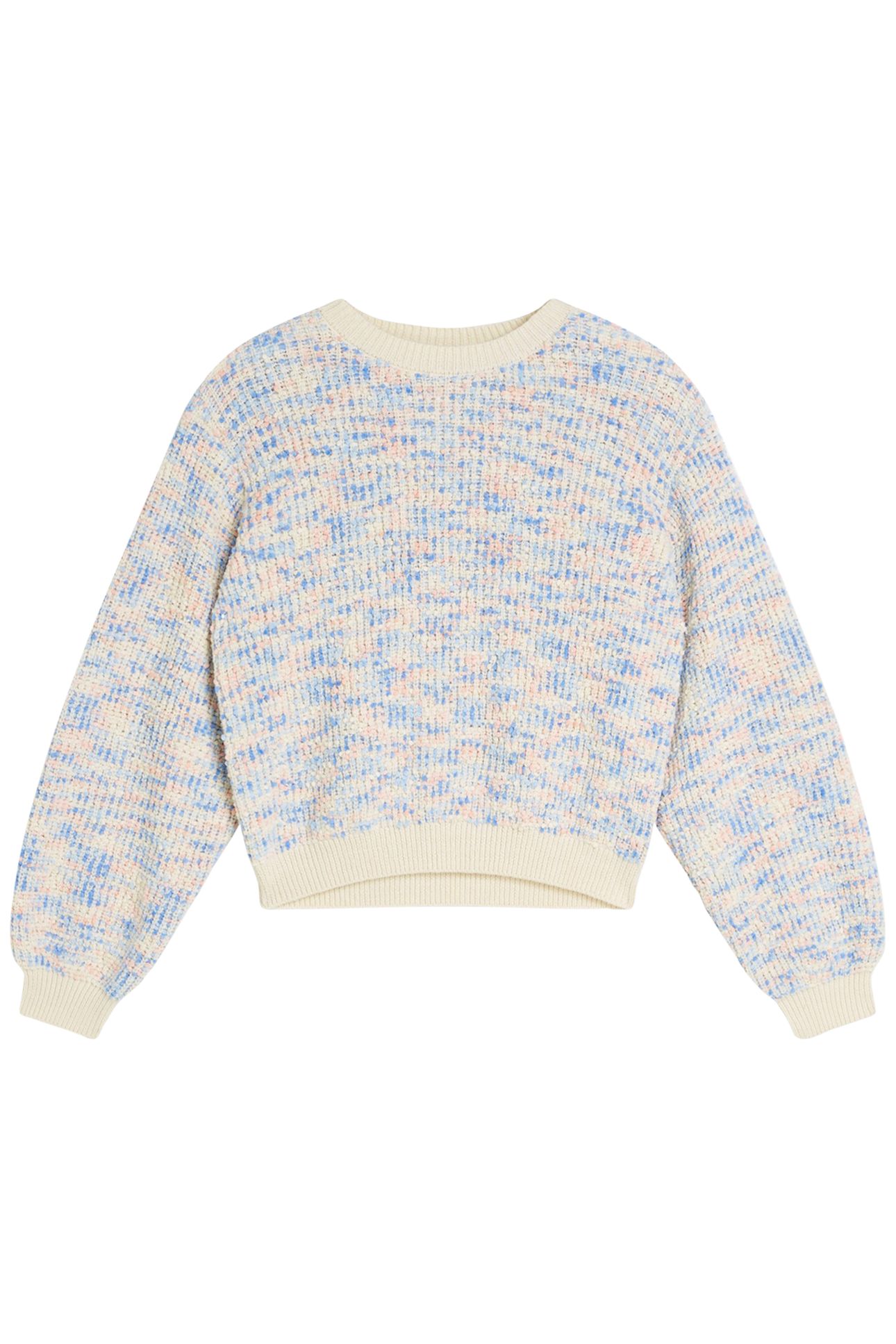 GIRLS POPCORN SWEATER POWDER PINK 1