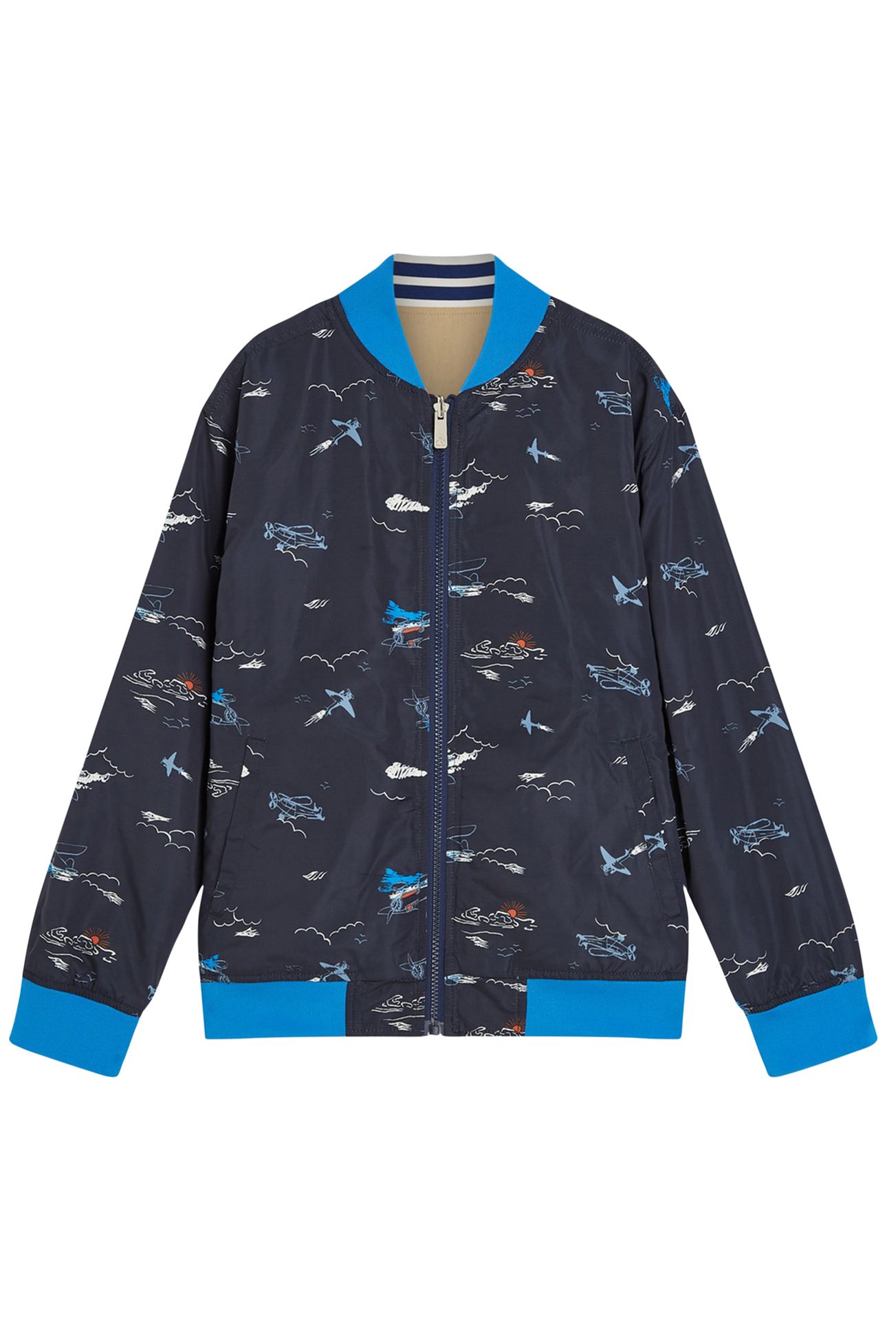 BOYS REVERSIBLE BOMBER JACKET TRAVERTINE 1