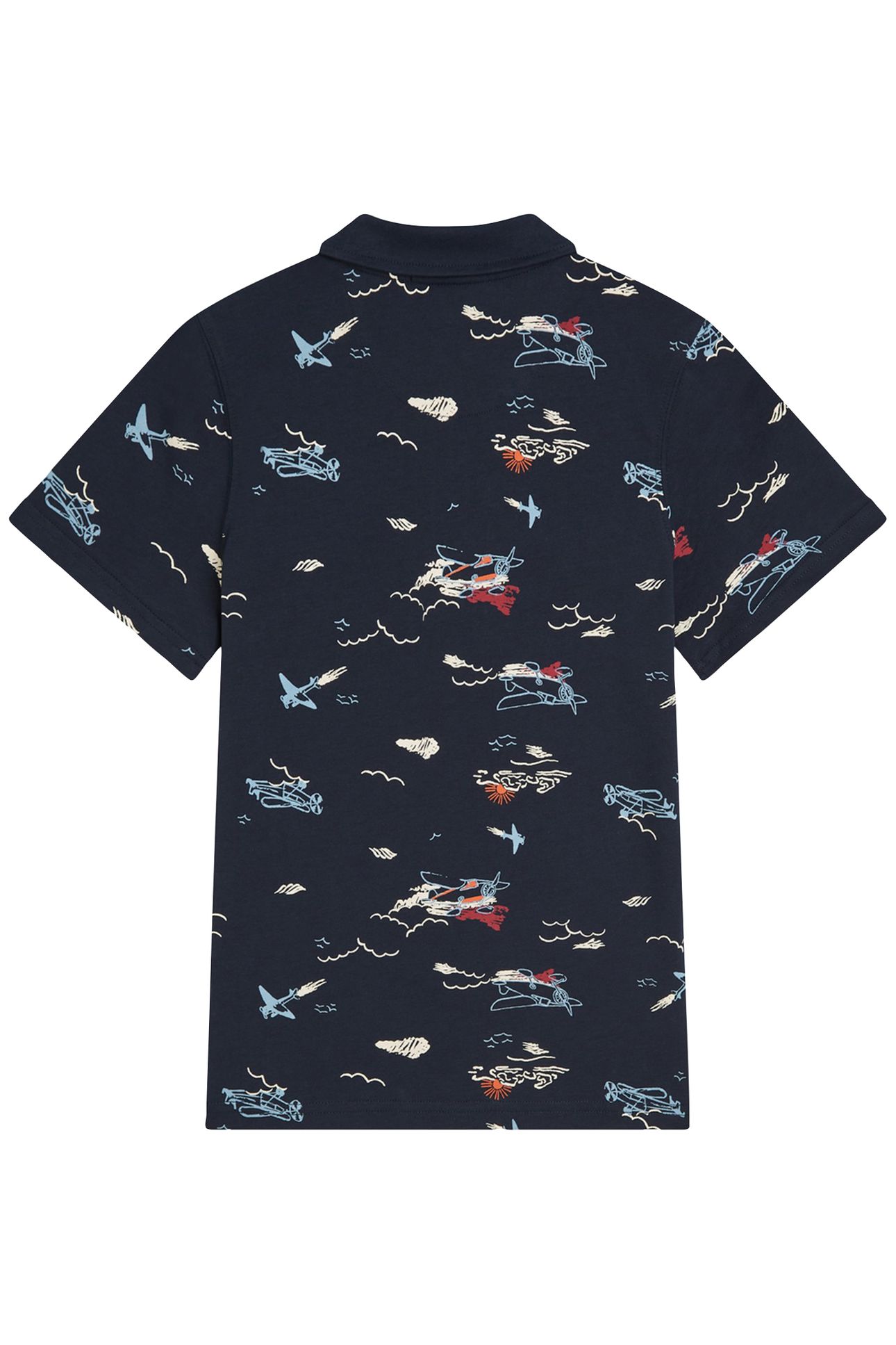 BOYS POLO BLACK/BLUE 2