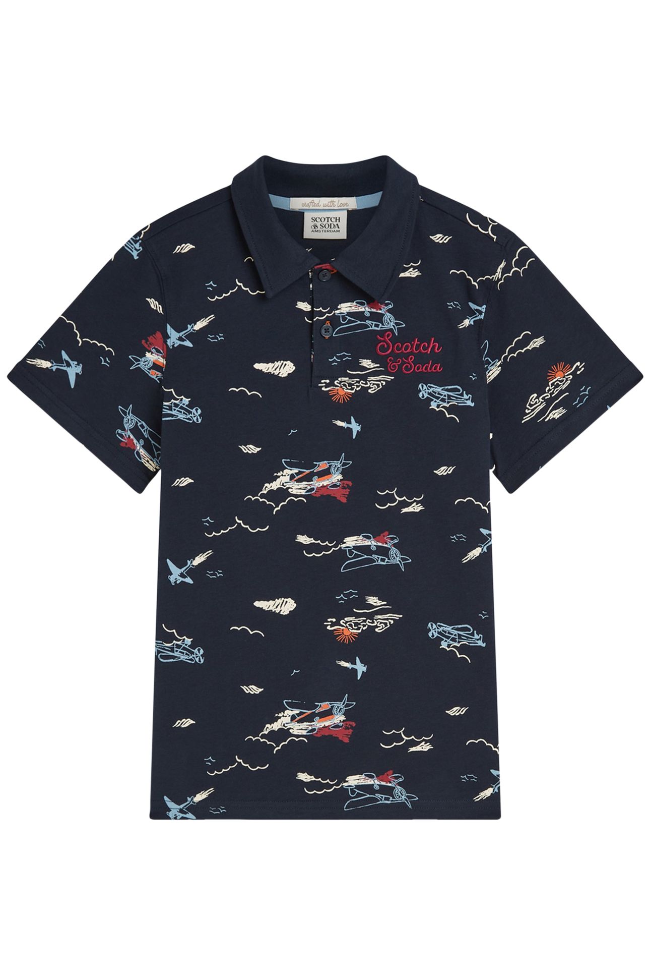 BOYS POLO BLACK/BLUE 1