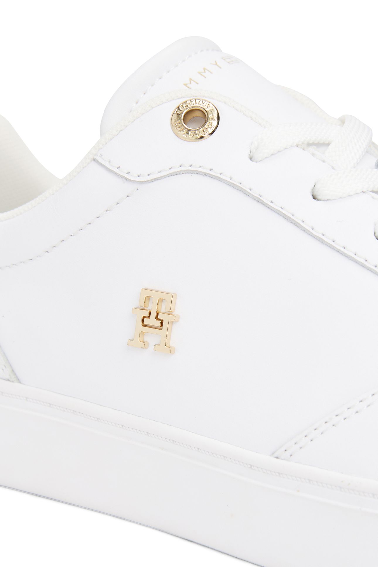 ESSENTIAL ELEVATED COURT SNEAKERS WHITE/GOLD 6