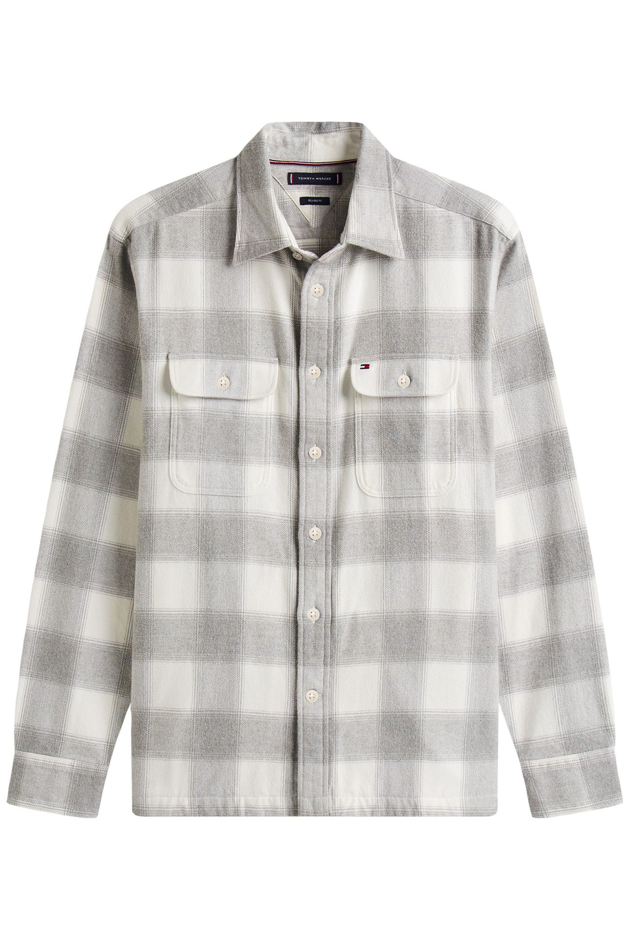 FLANNEL CHECK SHIRT LIGHT GREY HTR / CHECK 4