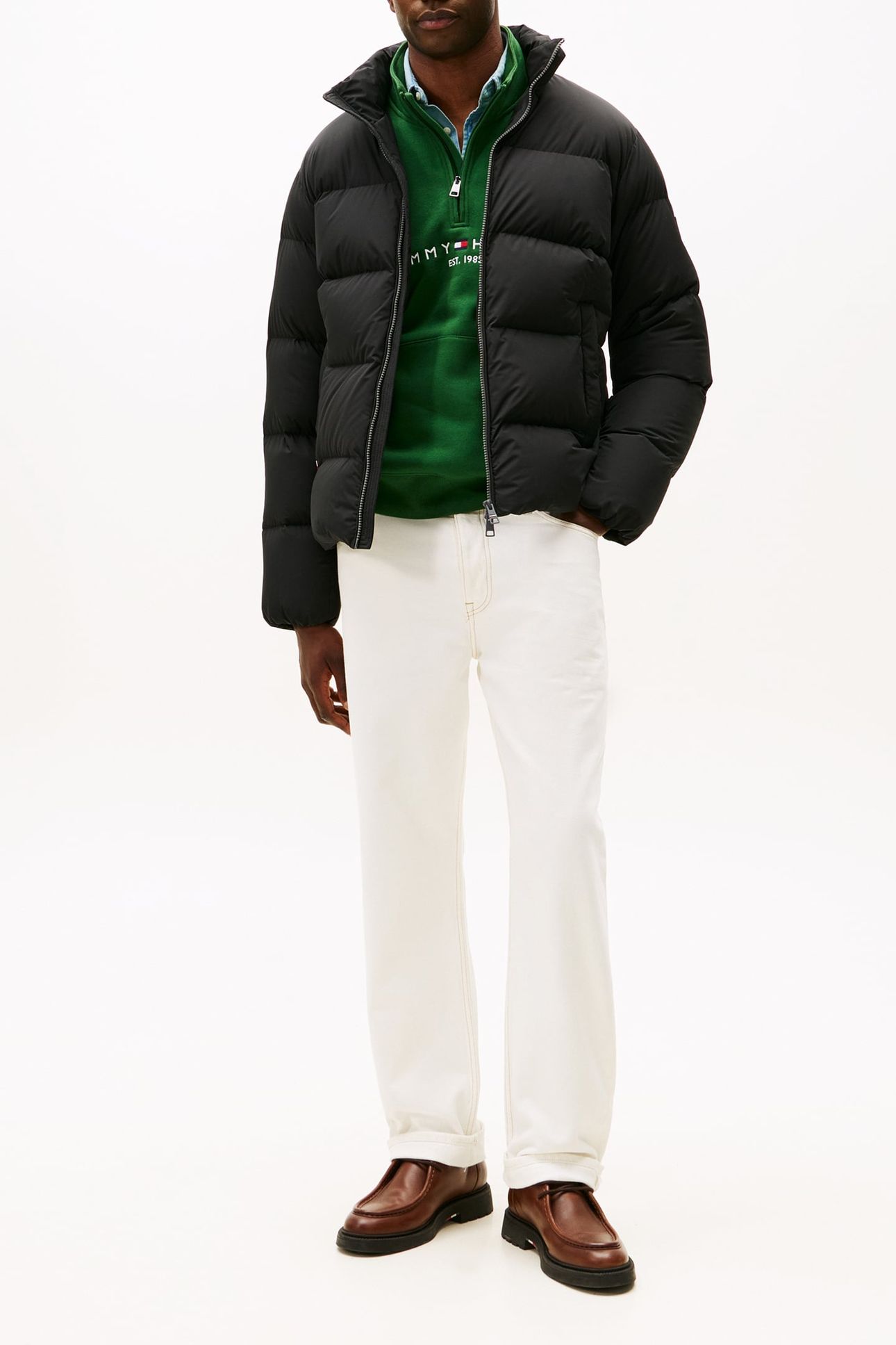 DOWN STAND PUFFER JACKET BLACK 1