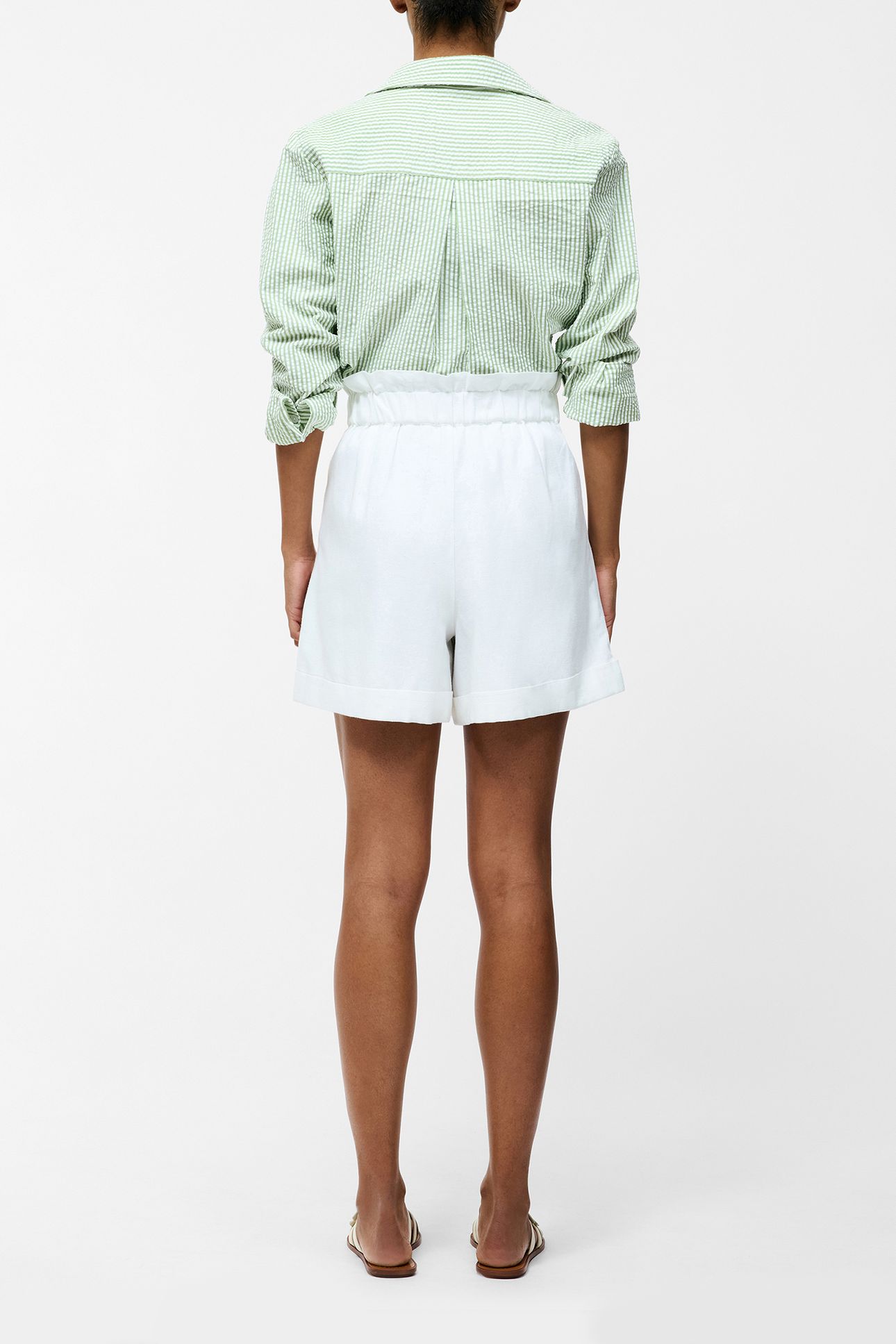 ARIETTE LINEN SHORTS LINEN WHITE 3