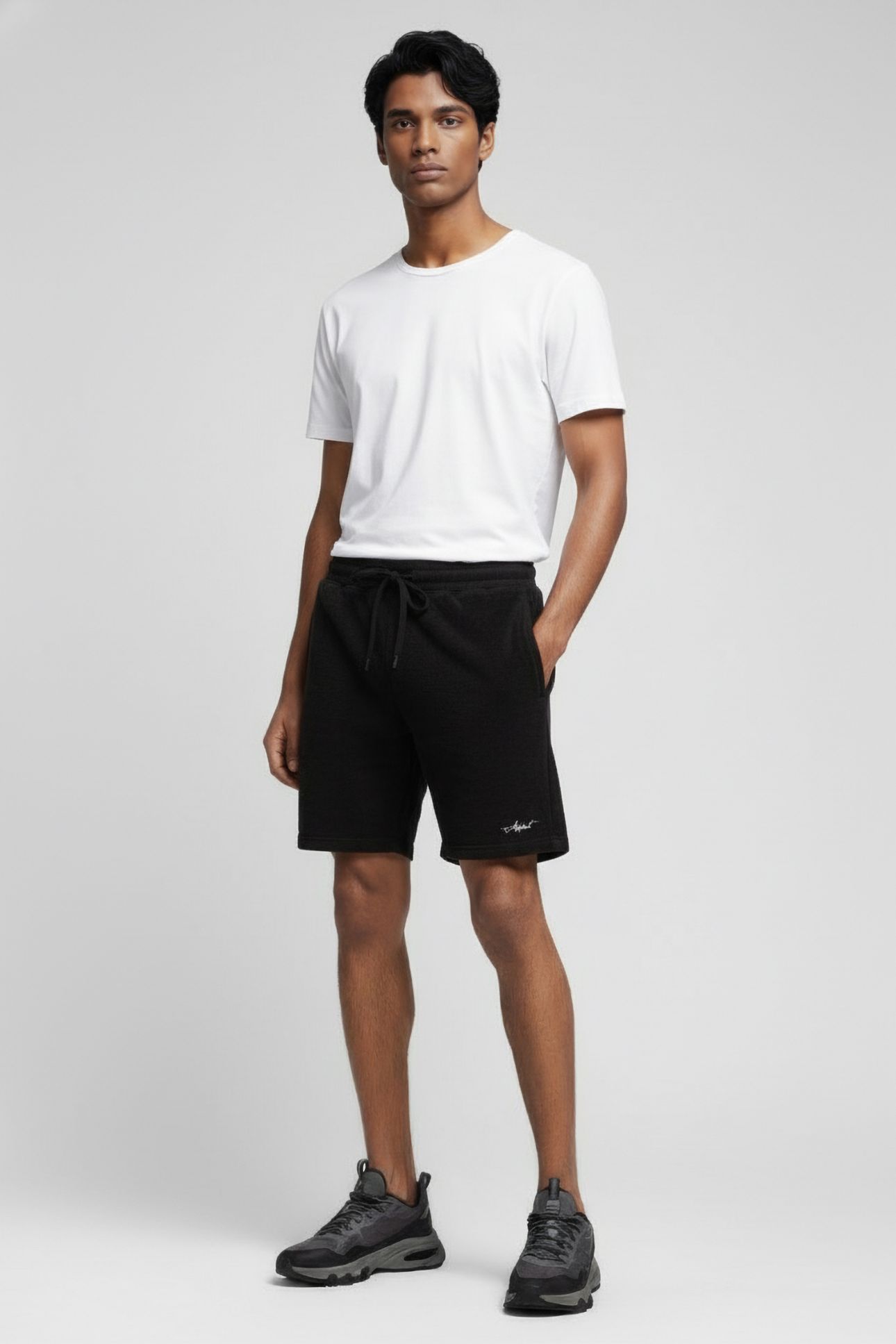 SALINAS TERRY SHORT BLACK 1