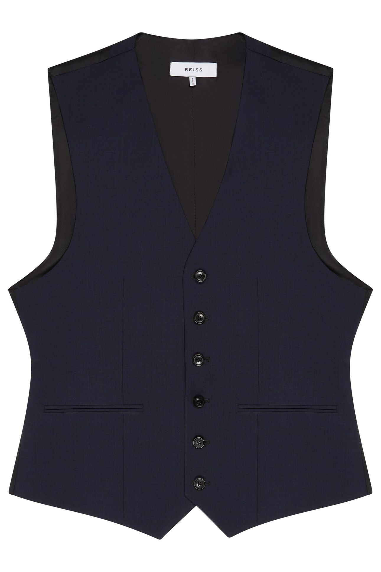 TRAVEL PLAIN WEAVE MODERN WAISTCOAT NAVY 8