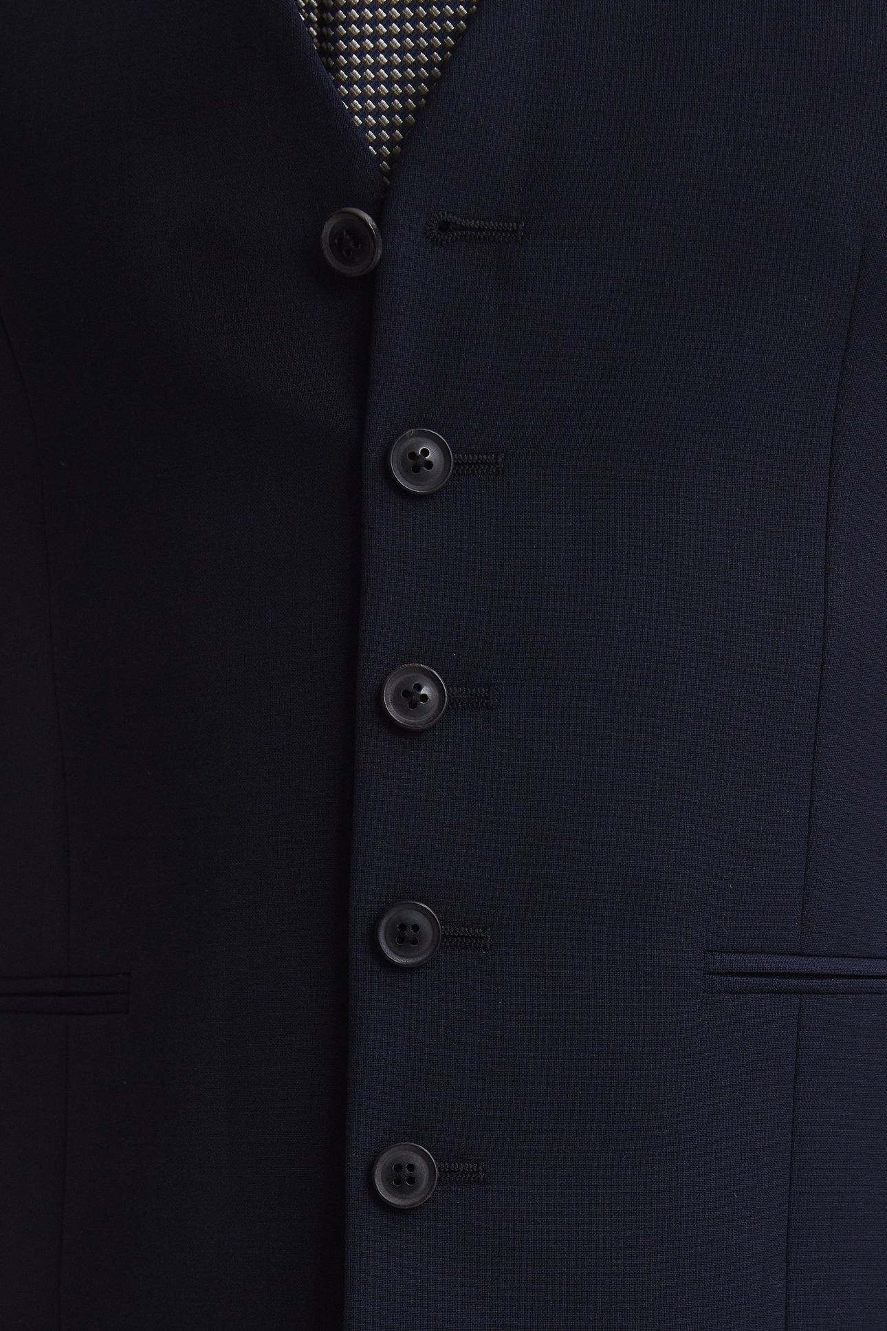 TRAVEL PLAIN WEAVE MODERN WAISTCOAT NAVY 10