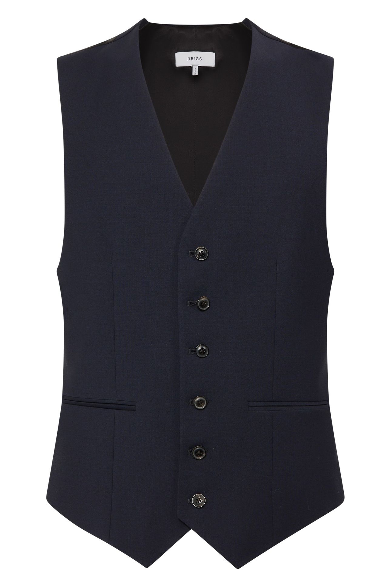 TRAVEL PLAIN WEAVE MODERN WAISTCOAT NAVY 8