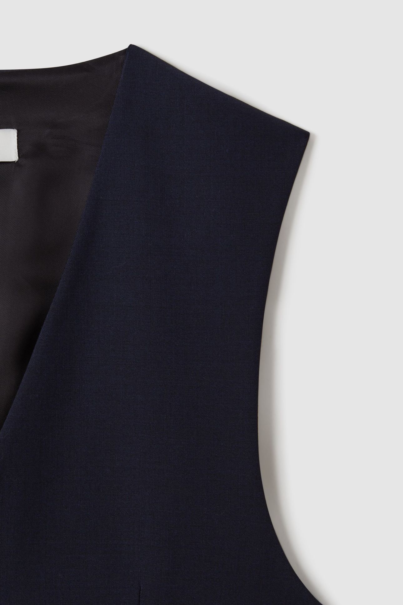 TRAVEL PLAIN WEAVE MODERN WAISTCOAT NAVY 5