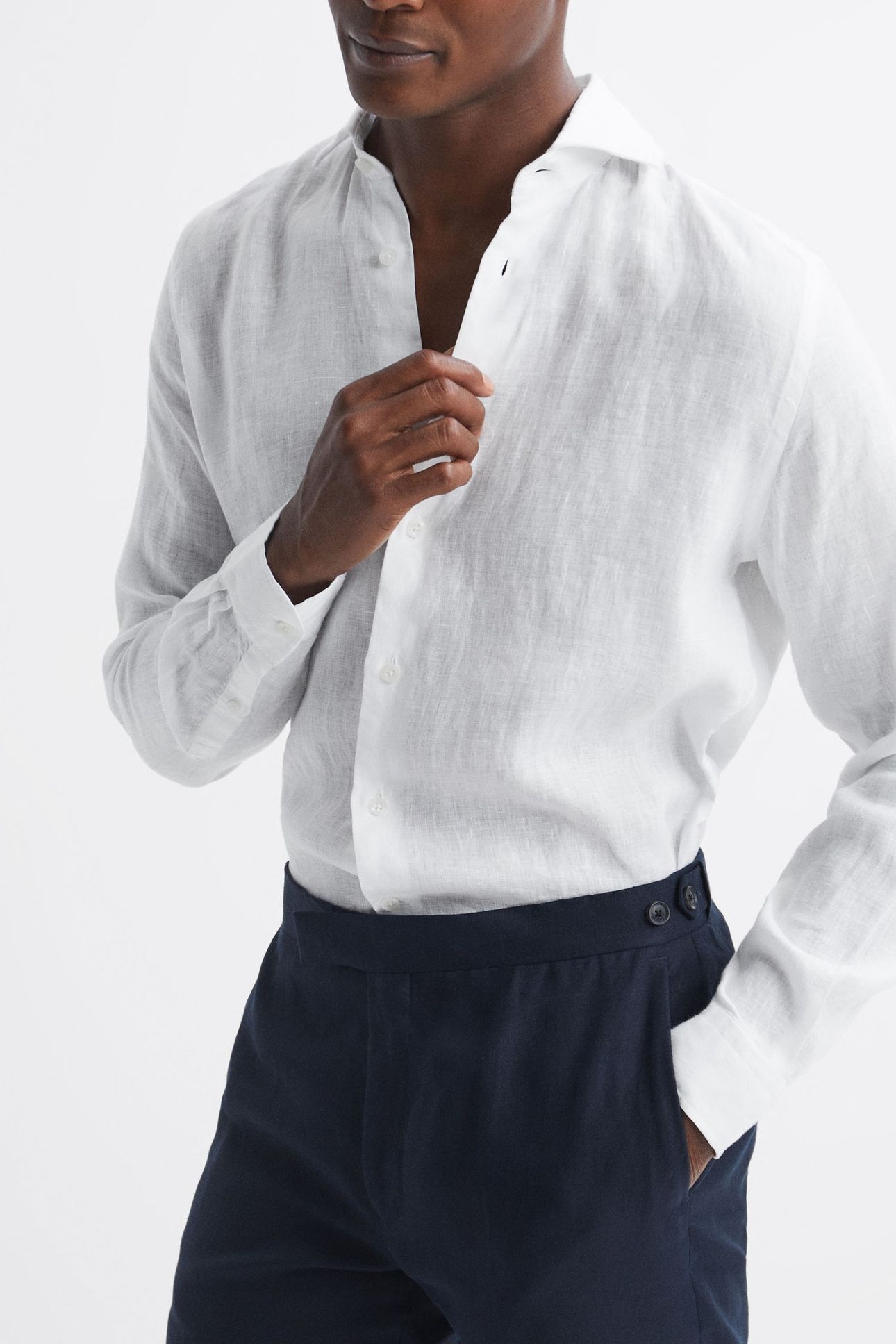 LONGSLEEVE LINEN SHIRT BLACK 2