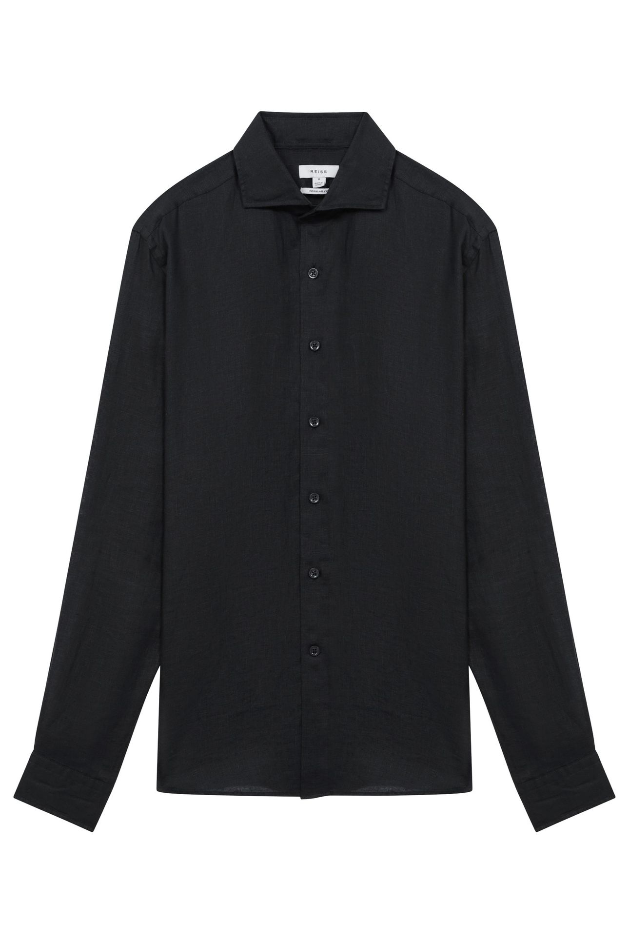 LONGSLEEVE LINEN SHIRT BLACK 8