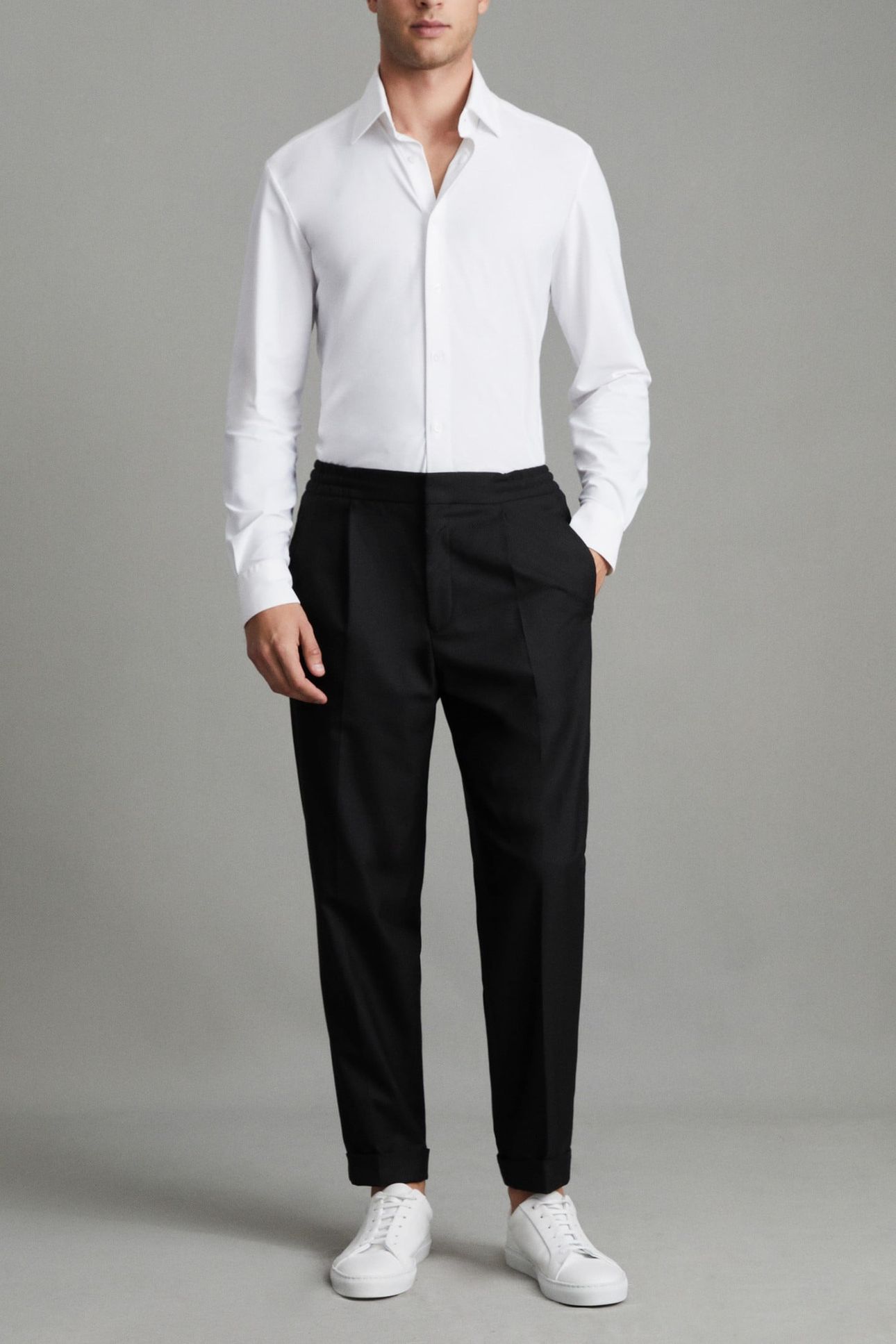 PLEATED RELAXED TROUSER BLACK 1