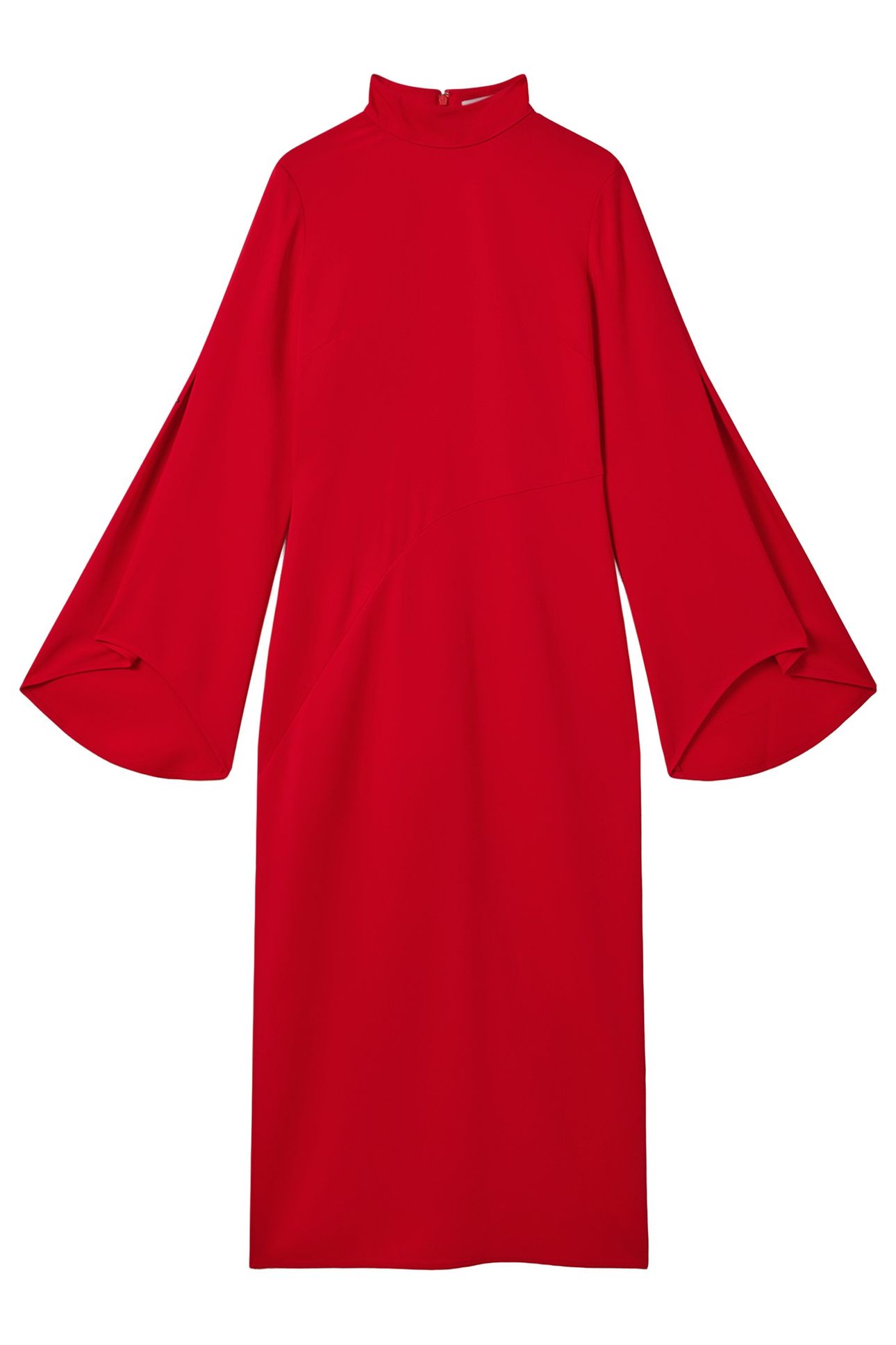LONG SLEEVE BODYCON DRESS RED 4