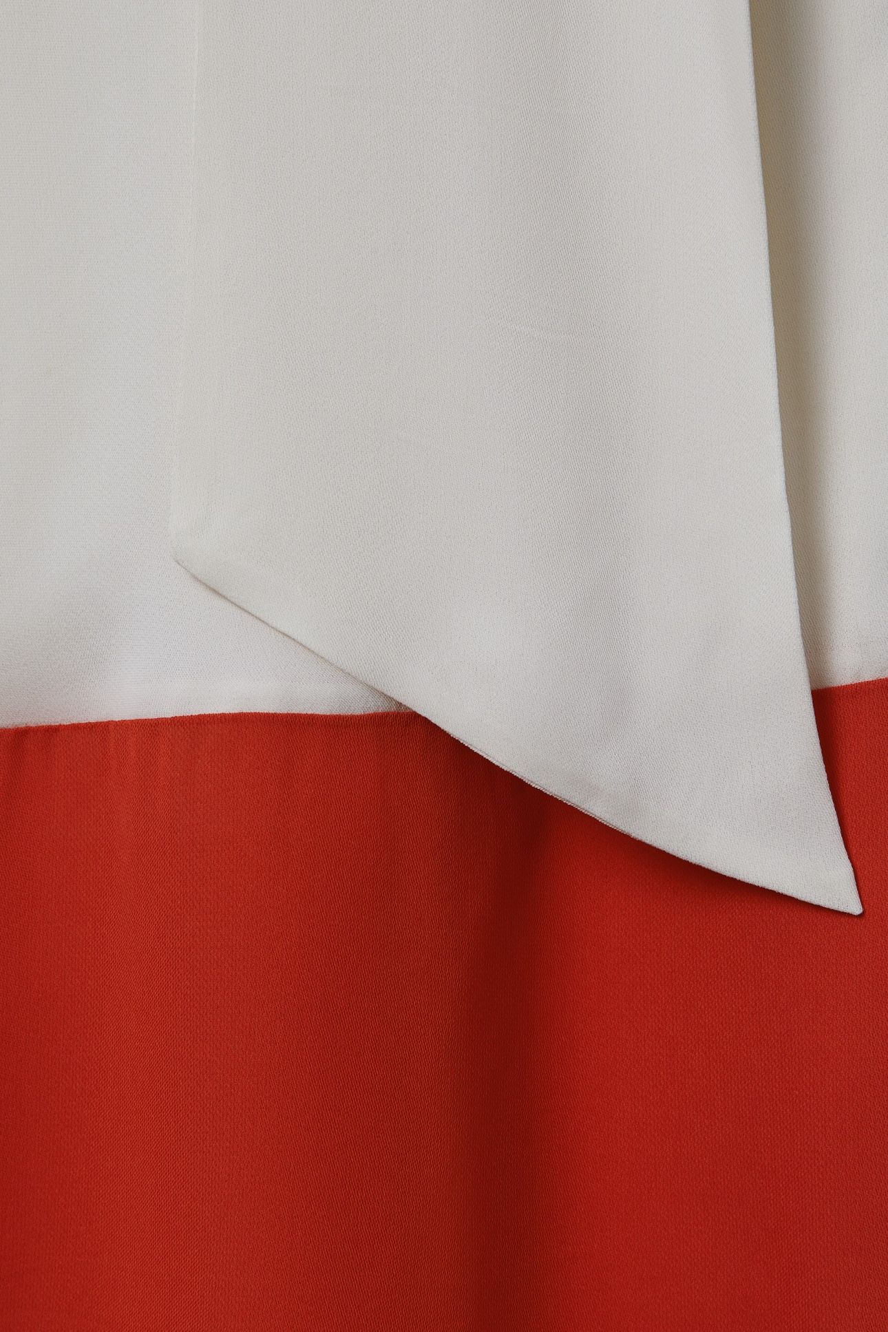 COLOR BLOCK FLIPPY DRESS CREAM/RED 6