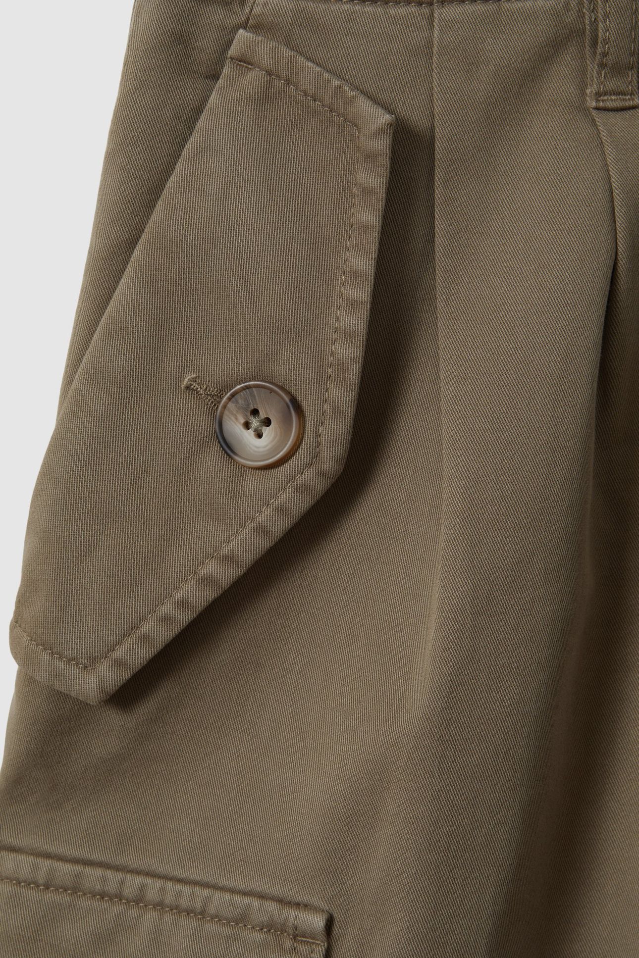TAPER COTTON COMBAT TROUSER KHAKI 5