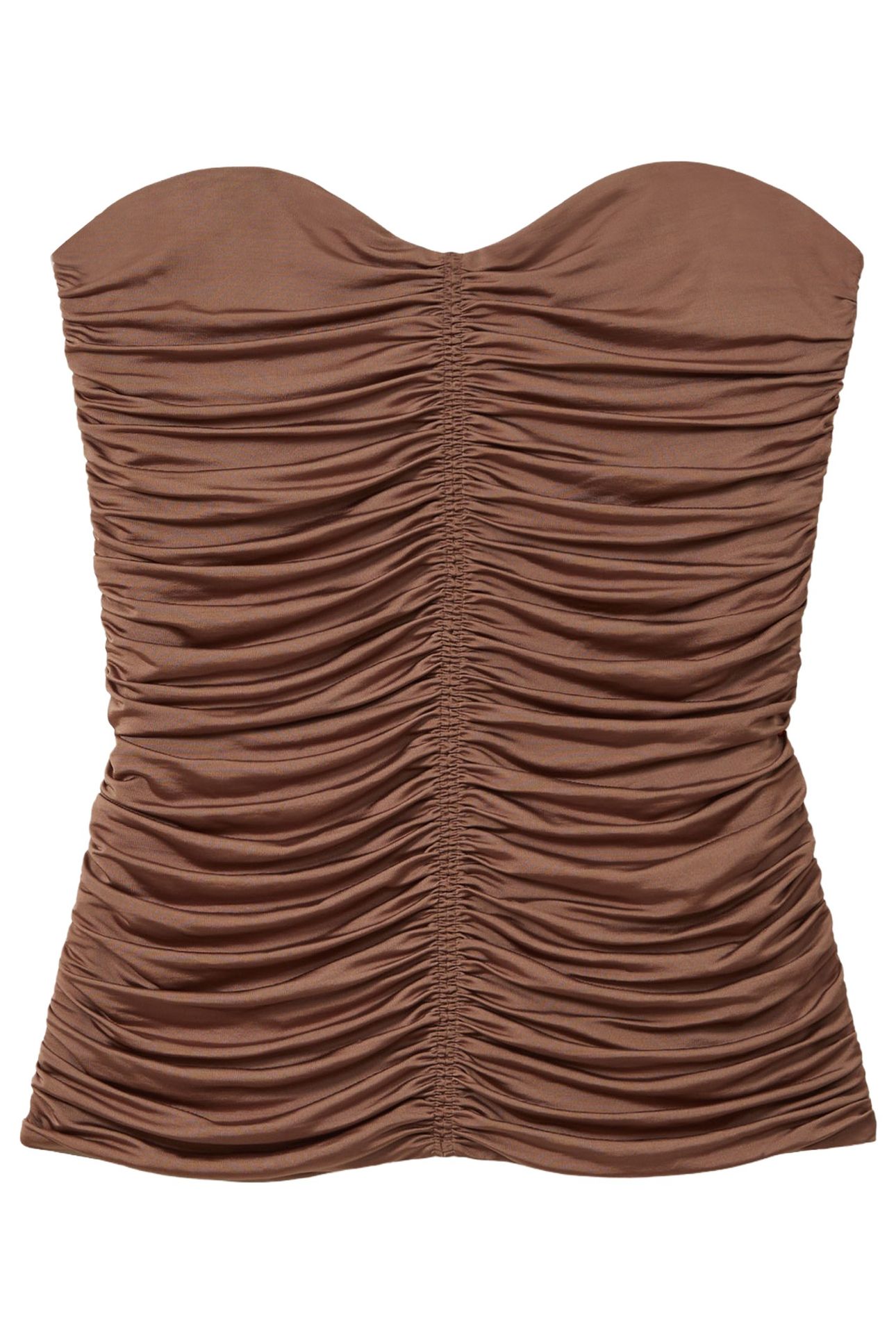 RUCHED TUBE TOP MINK 3