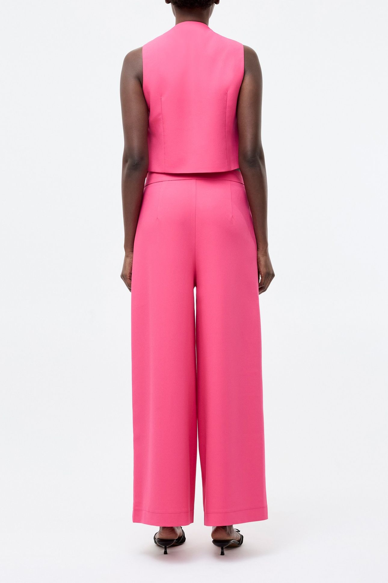 TAILORED WIDE LEG TROUSER RASPBERRY SORBET 2