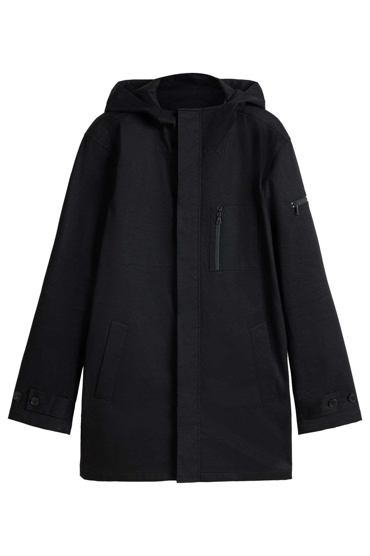 MILITARY SEAM SEALED HOOD PARKA BLACK 1