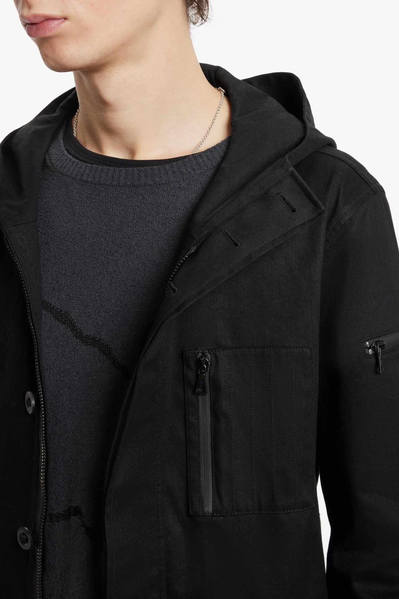 MILITARY SEAM SEALED HOOD PARKA BLACK 3