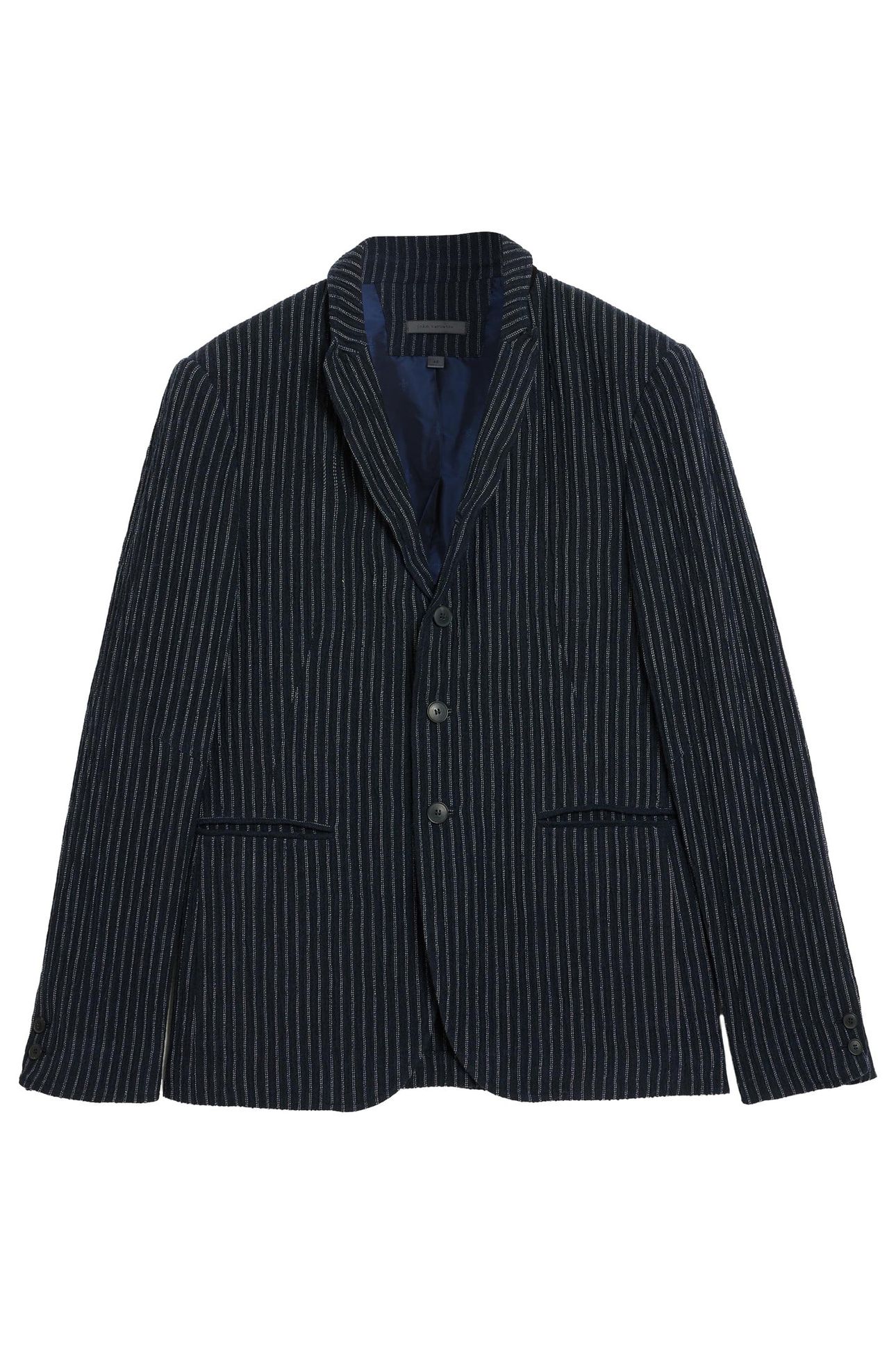 SLIM FIT CONVERTIBLE PEAK LAPEL JACKET INK BLUE 2